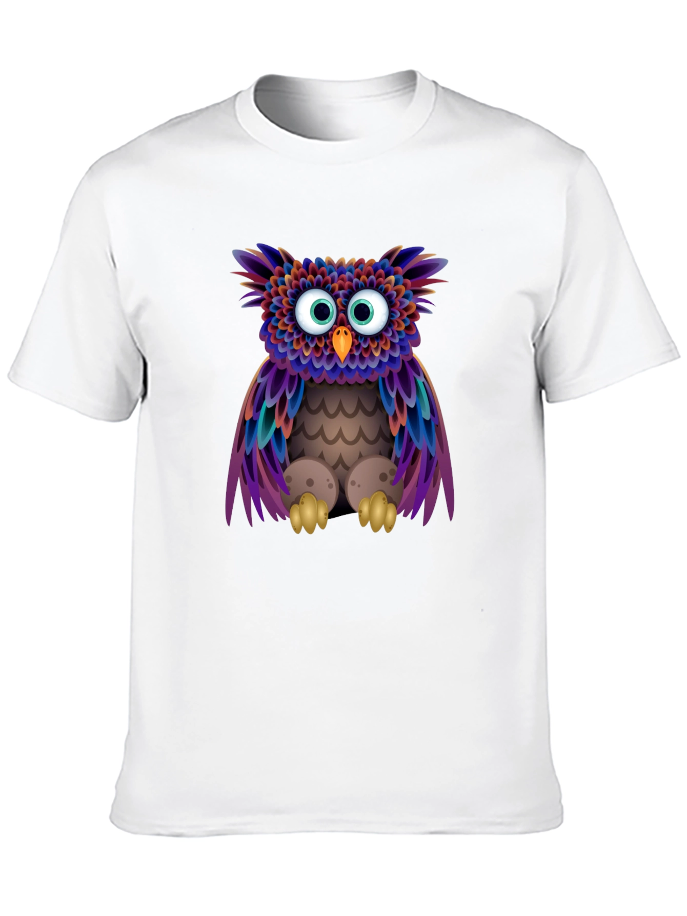 Black Owl Graphic Print Black T-Shirt view 10