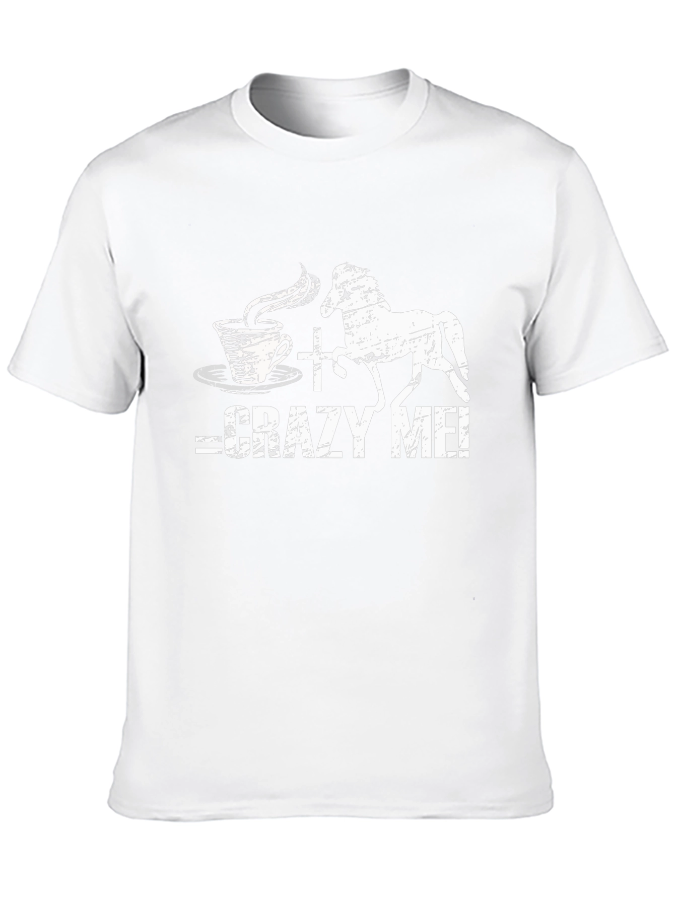 Black Crazy Coffee & Horse T-Shirt | Novelty Graphic Tee view 10