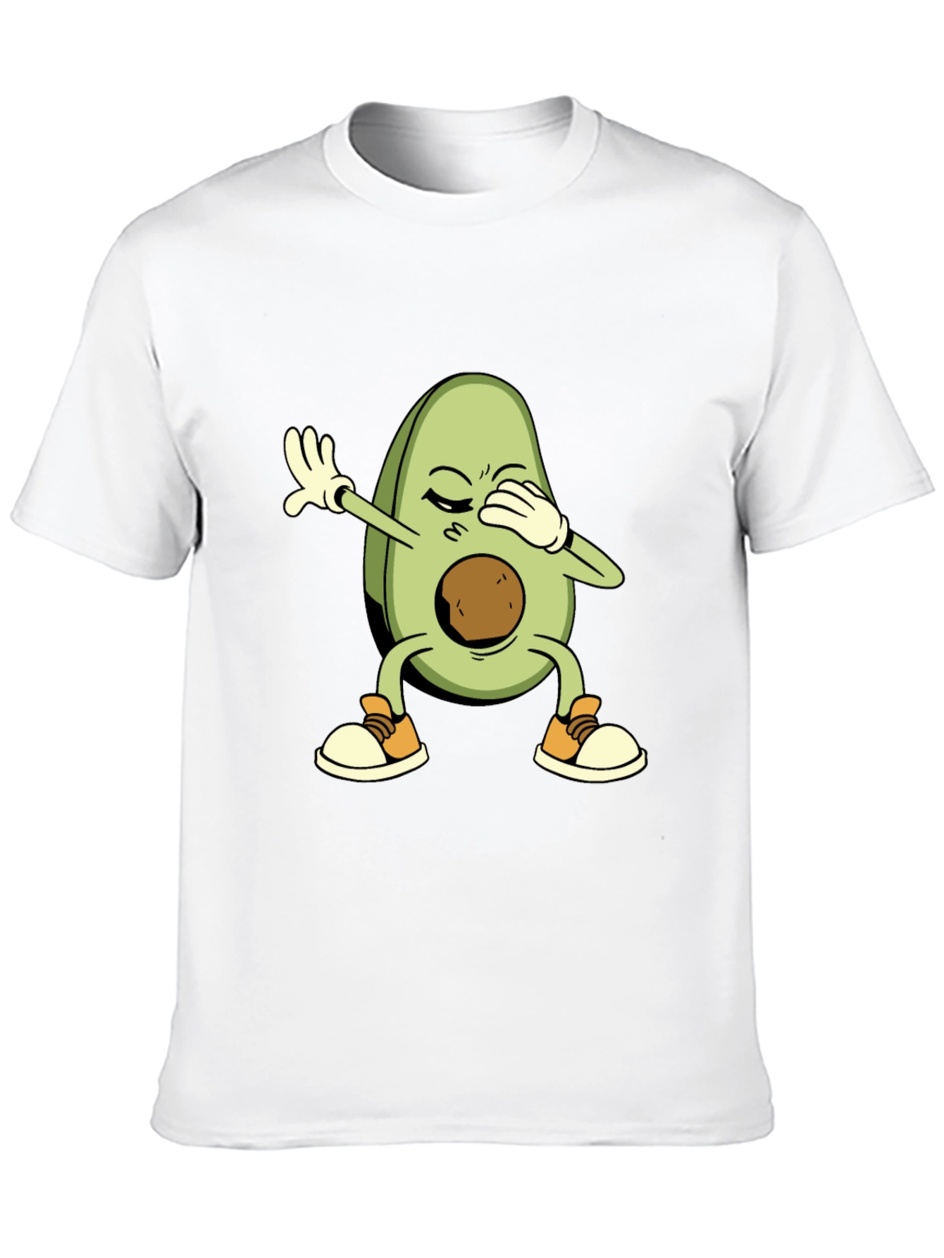 Black Dabbing Avocado Graphic T-Shirt view 10