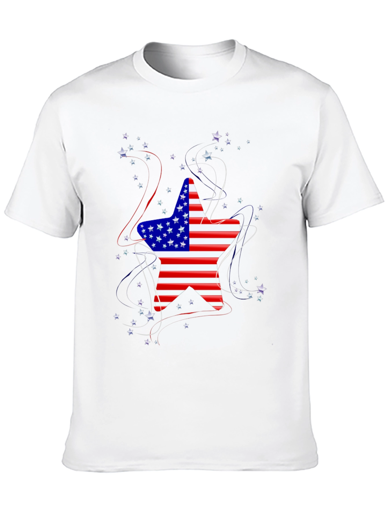 American Flag Star Graphic T-Shirt - 10