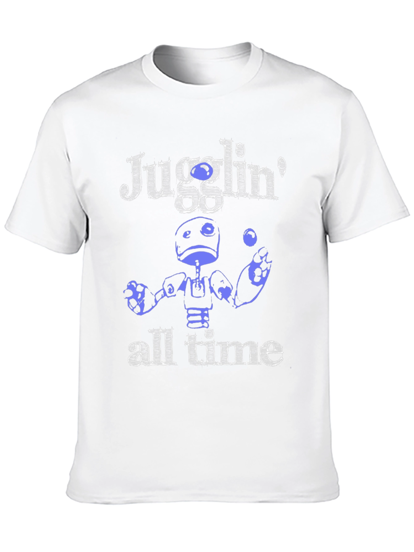Black Juggling Robot Graphic T-Shirt - All Time Fun! view 10