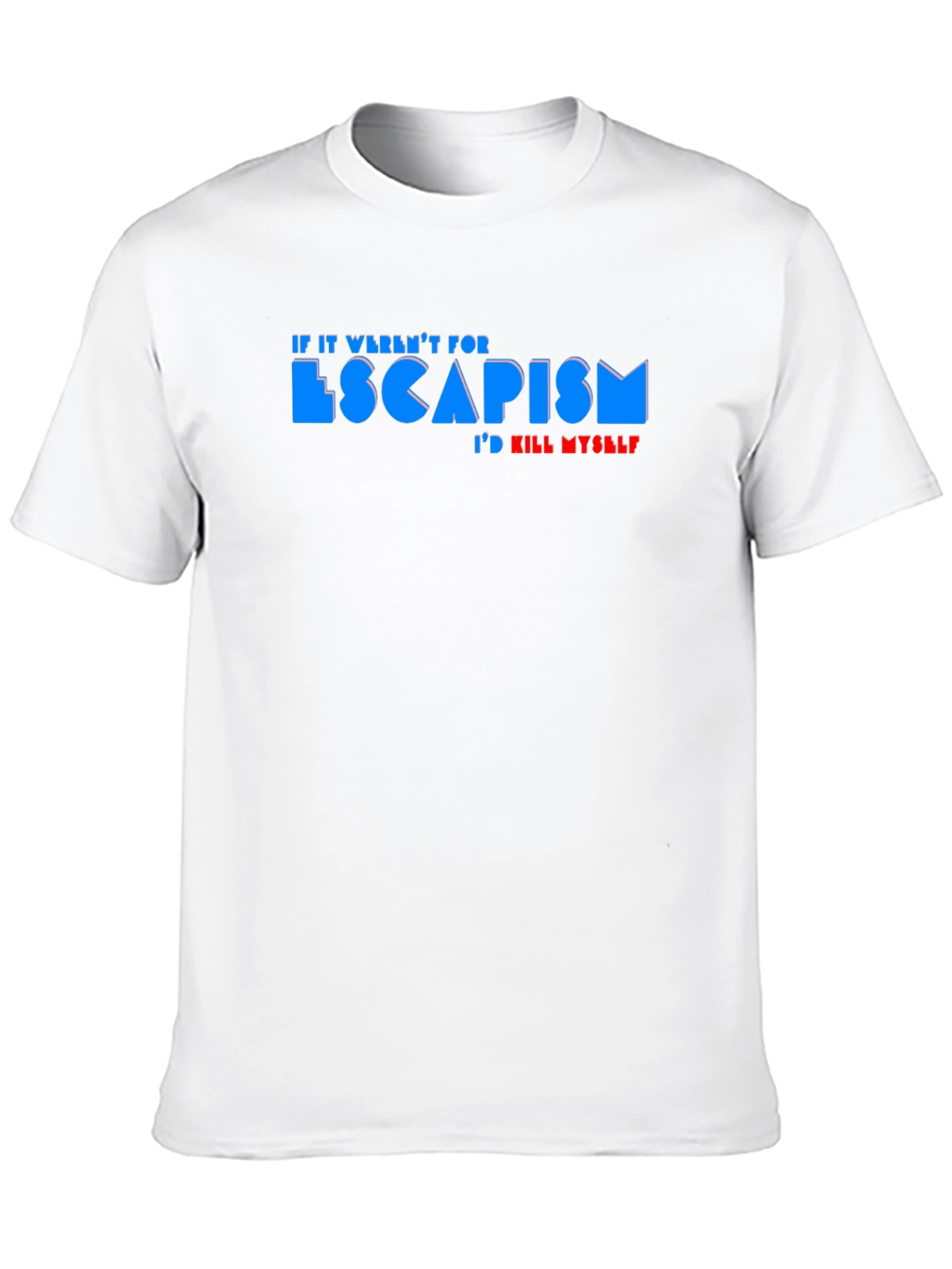 Black Escapism Graphic Tee - Funny Slogan T-Shirt view 10