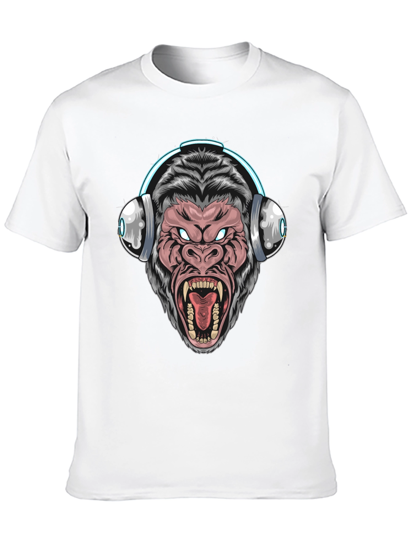 Black Cool Gorilla DJ T-Shirt - Black view 10