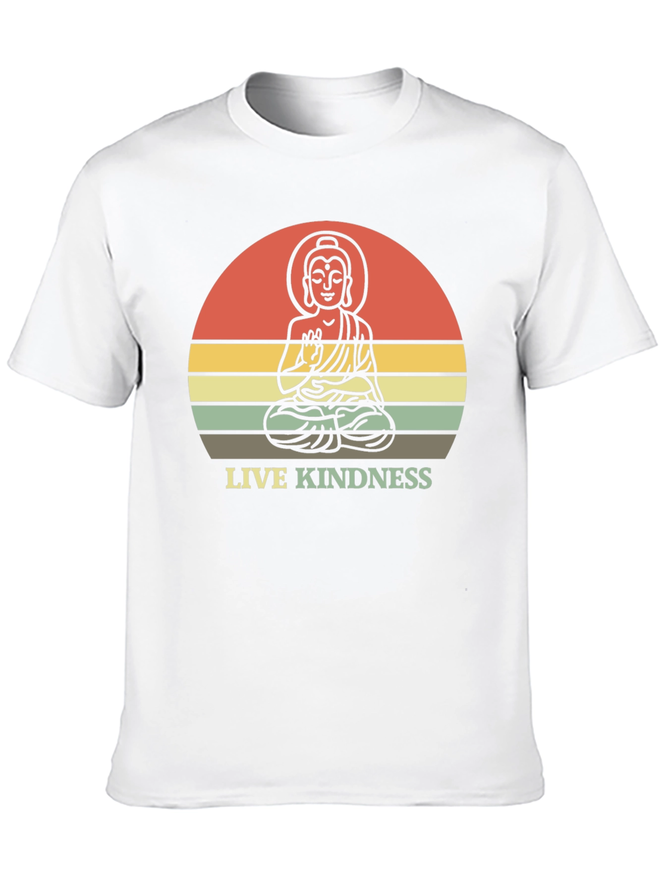 Black Live Kindness Buddha Graphic T-Shirt view 10