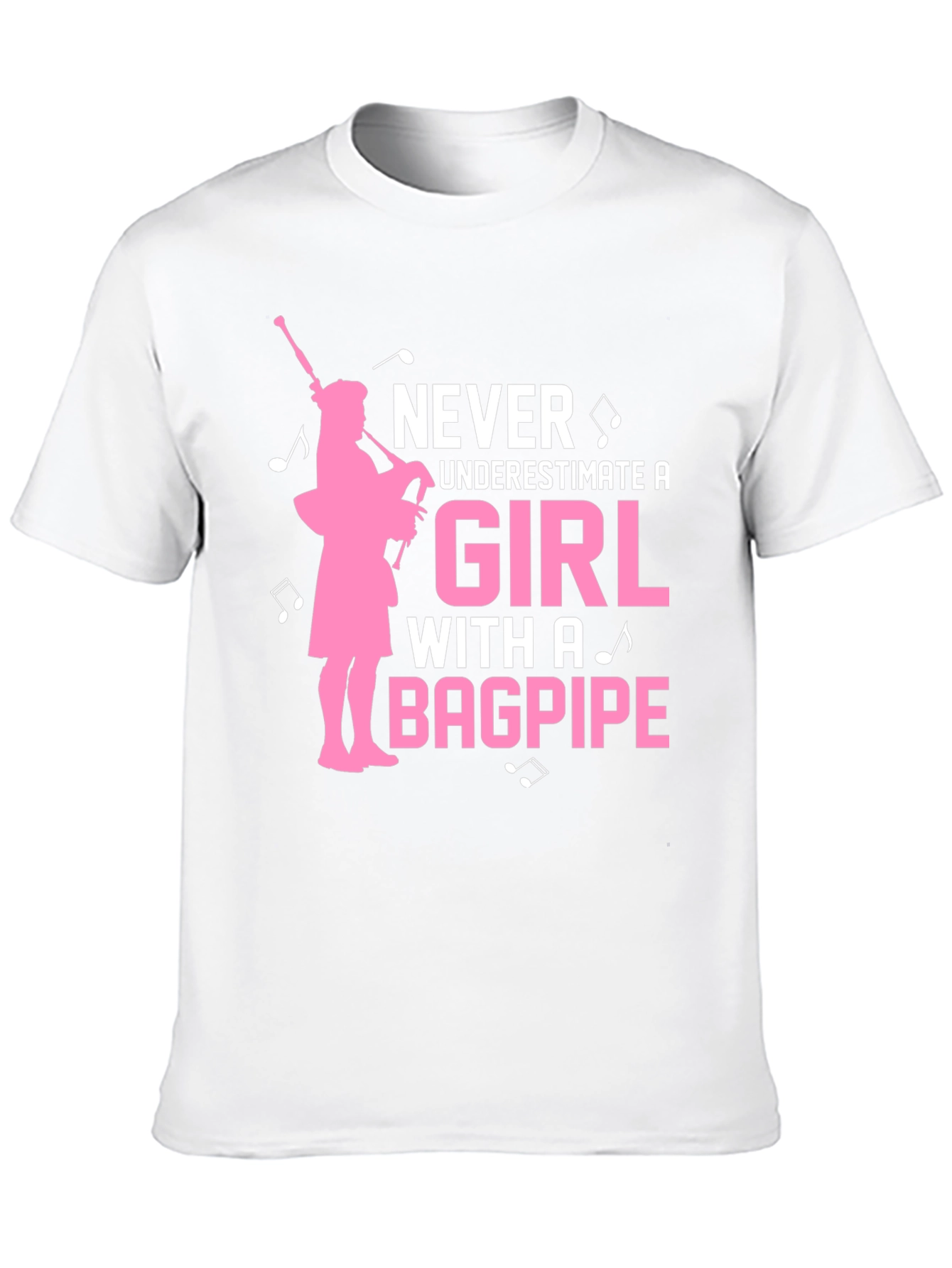 Black Never Underestimate a Girl With a Bagpipe T-Shirt view 10