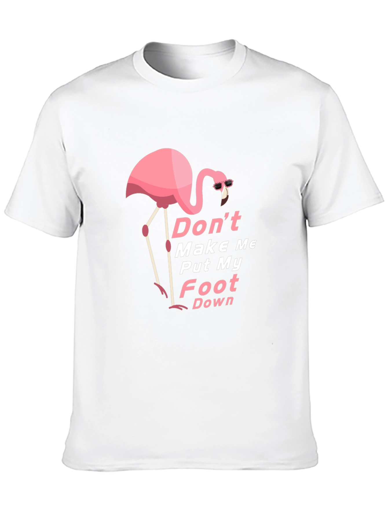 Black Funny Flamingo Graphic Tee - Don't Make Me Put My Foot Down view 10