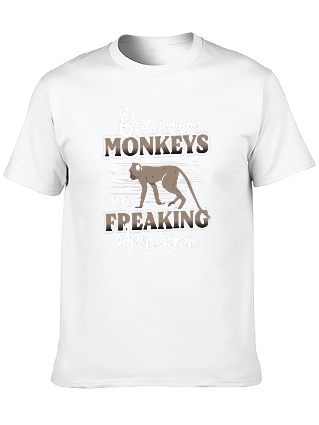 Black Monkey Lover T-Shirt - Because Monkeys Are Freaking Awesome view 10