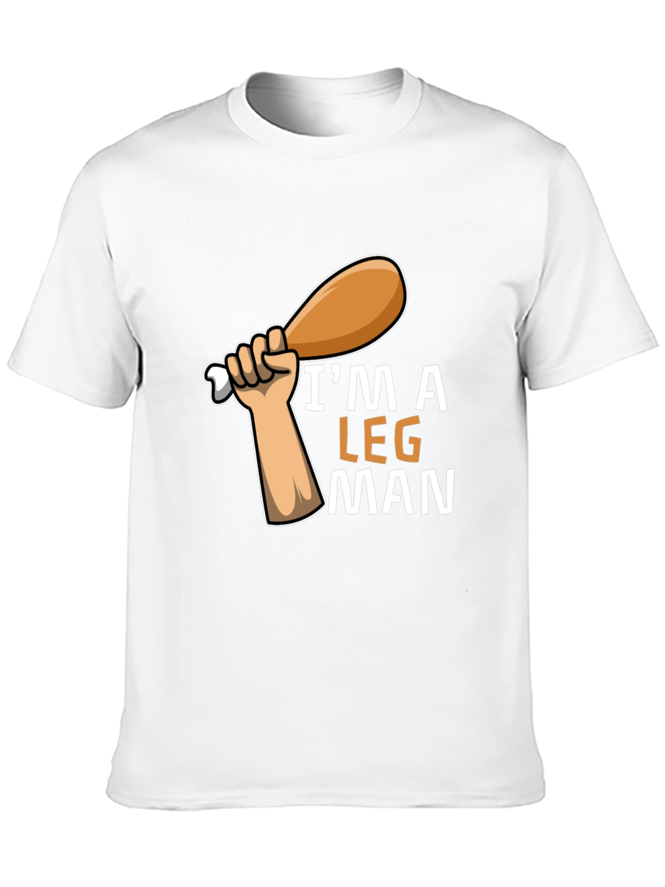 Black I'm a Leg Man Graphic T-Shirt - Funny Foodie Tee view 10