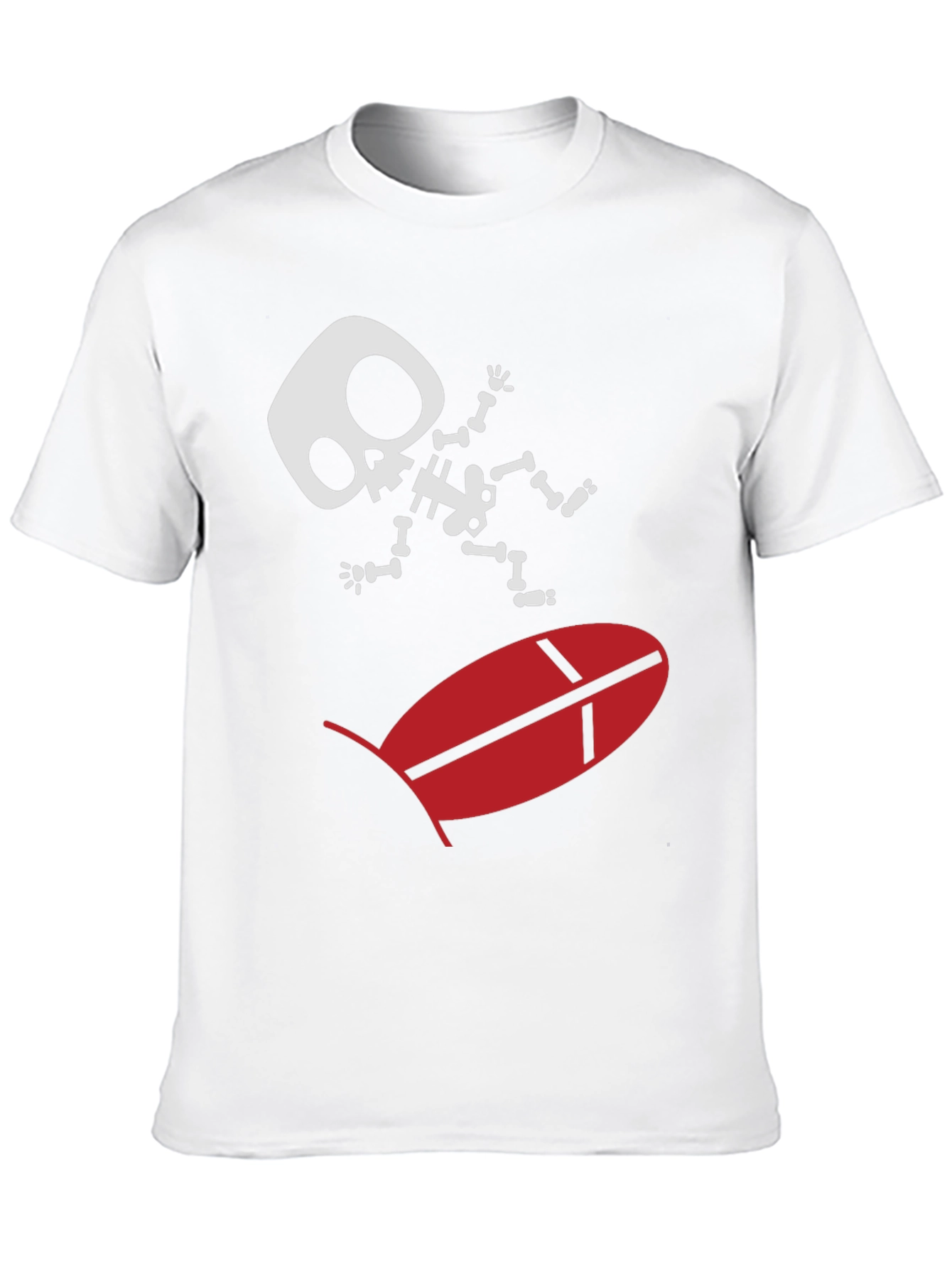 Black Skeleton Surfing T-Shirt - Quirky Graphic Tee view 10