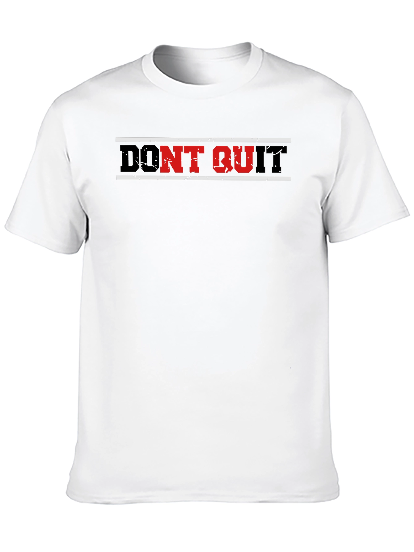 Black Don't Quit Graphic Print Men's Black T-Shirt view 10