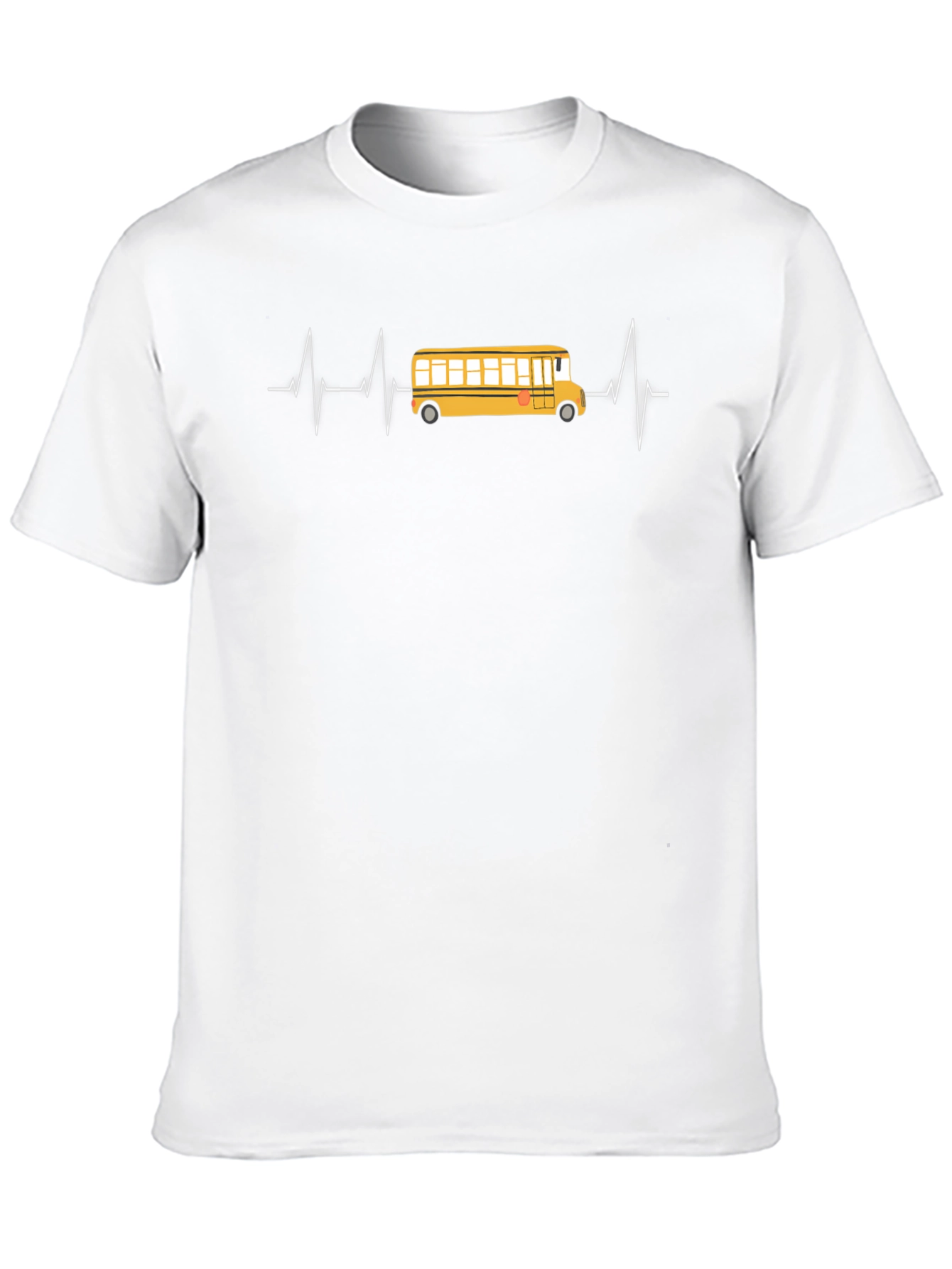 Black School Bus Heartbeat Graphic Tee view 10