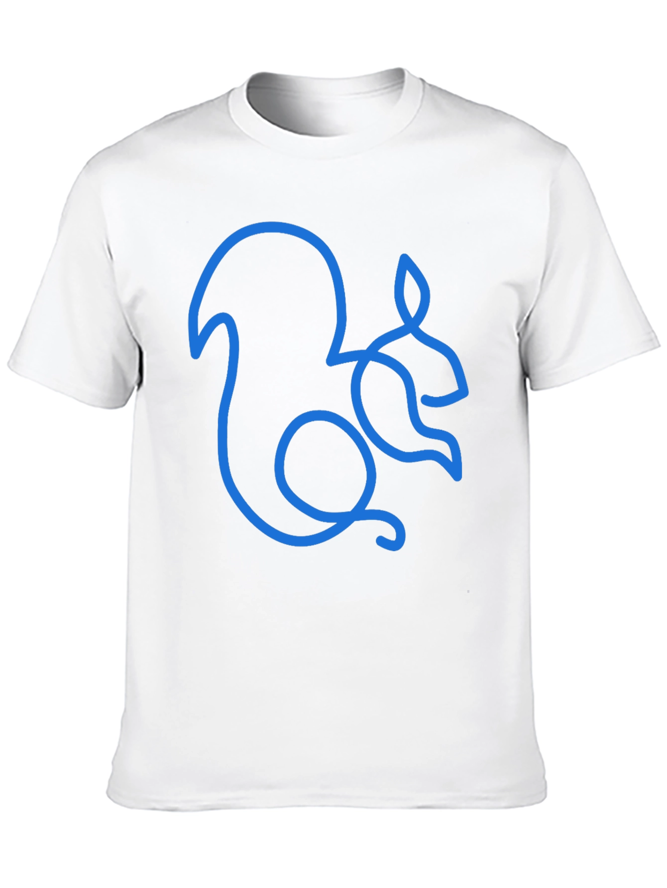 Black Squirrel Outline Graphic Tee - Men's Black T-Shirt view 10