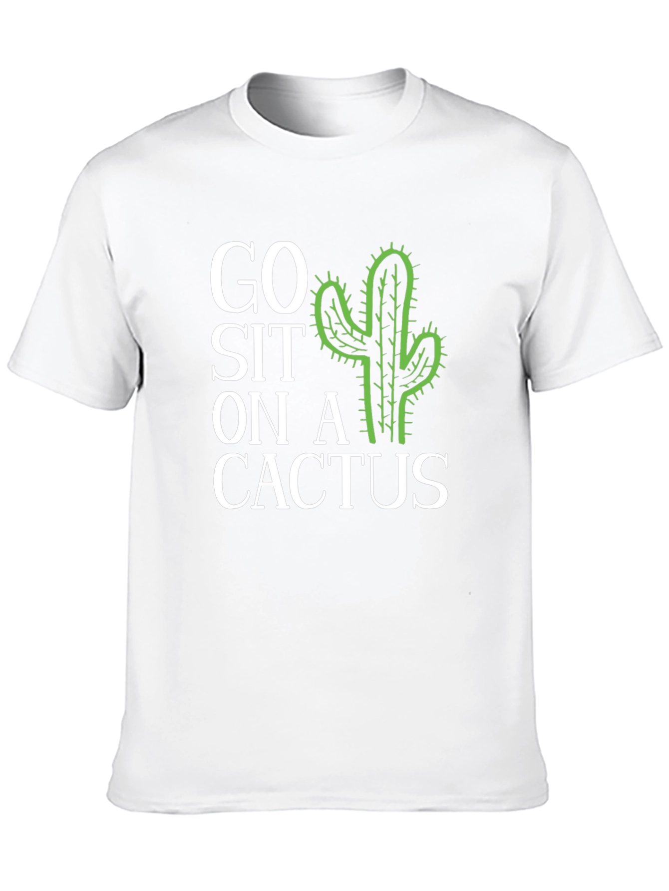 Black Go Sit on a Cactus Graphic T-Shirt view 10