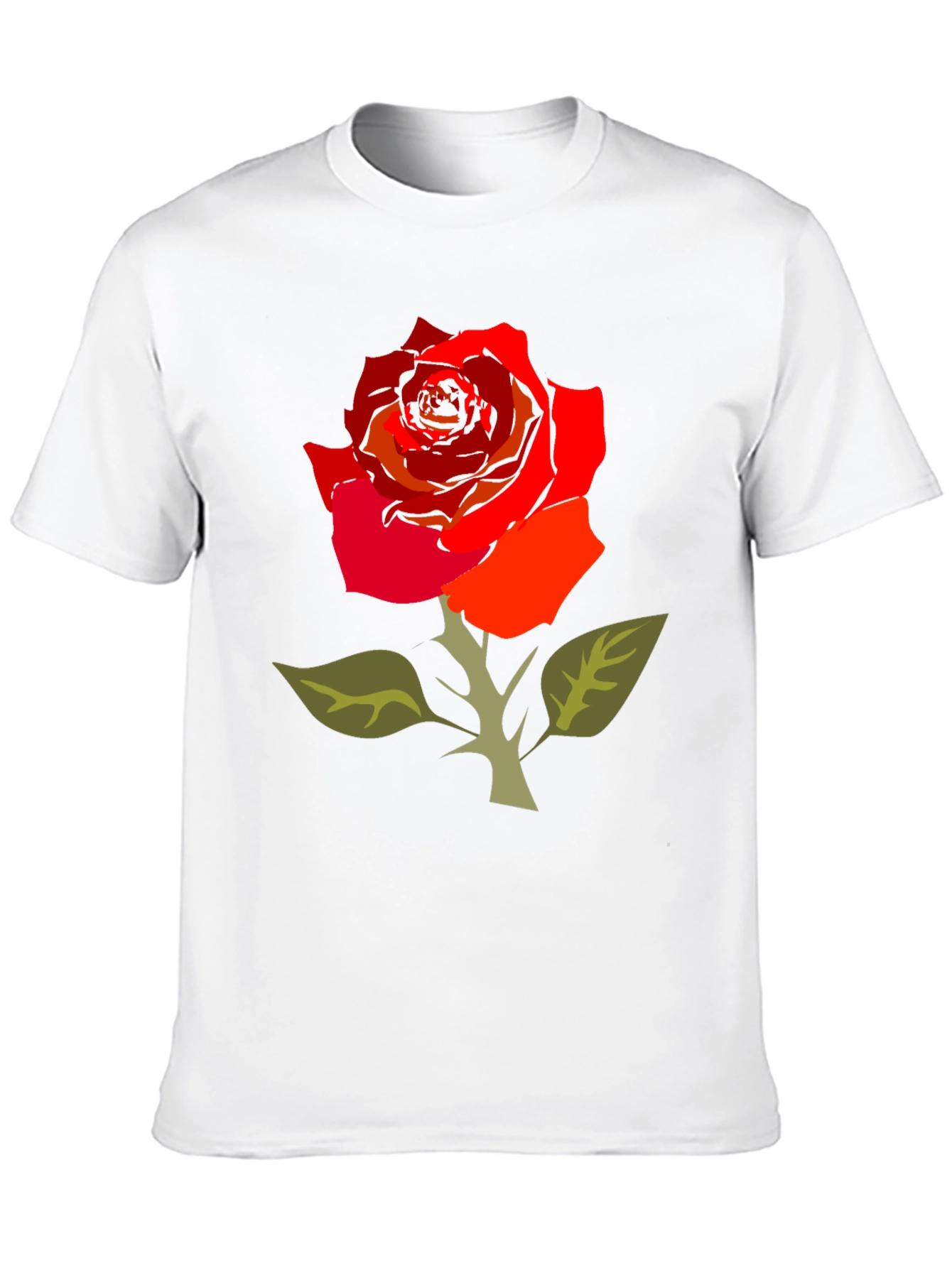 Black Bold Rose Graphic Tee - Black Cotton Blend view 10