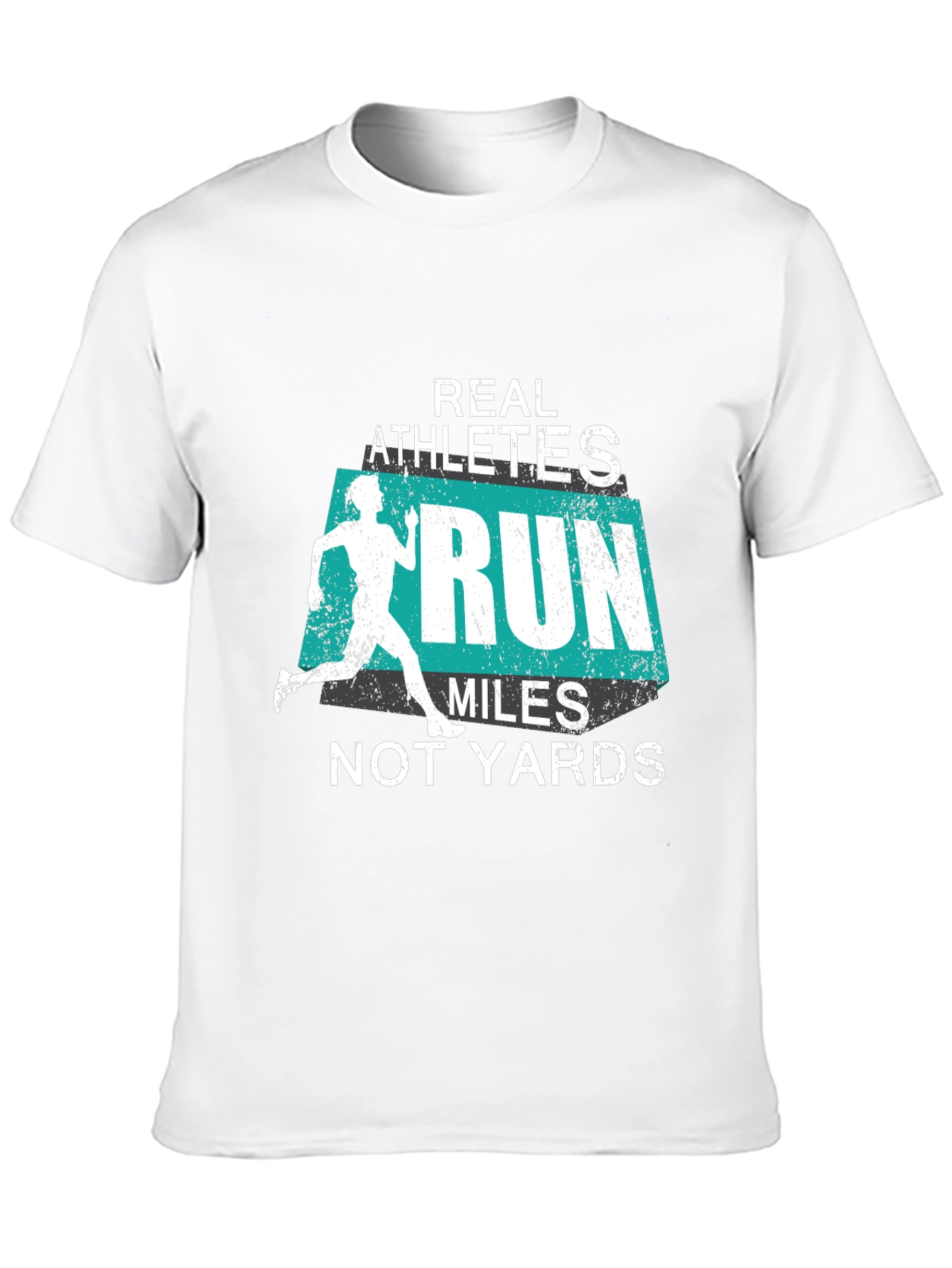 Black Real Athletes Run Miles T-Shirt view 10