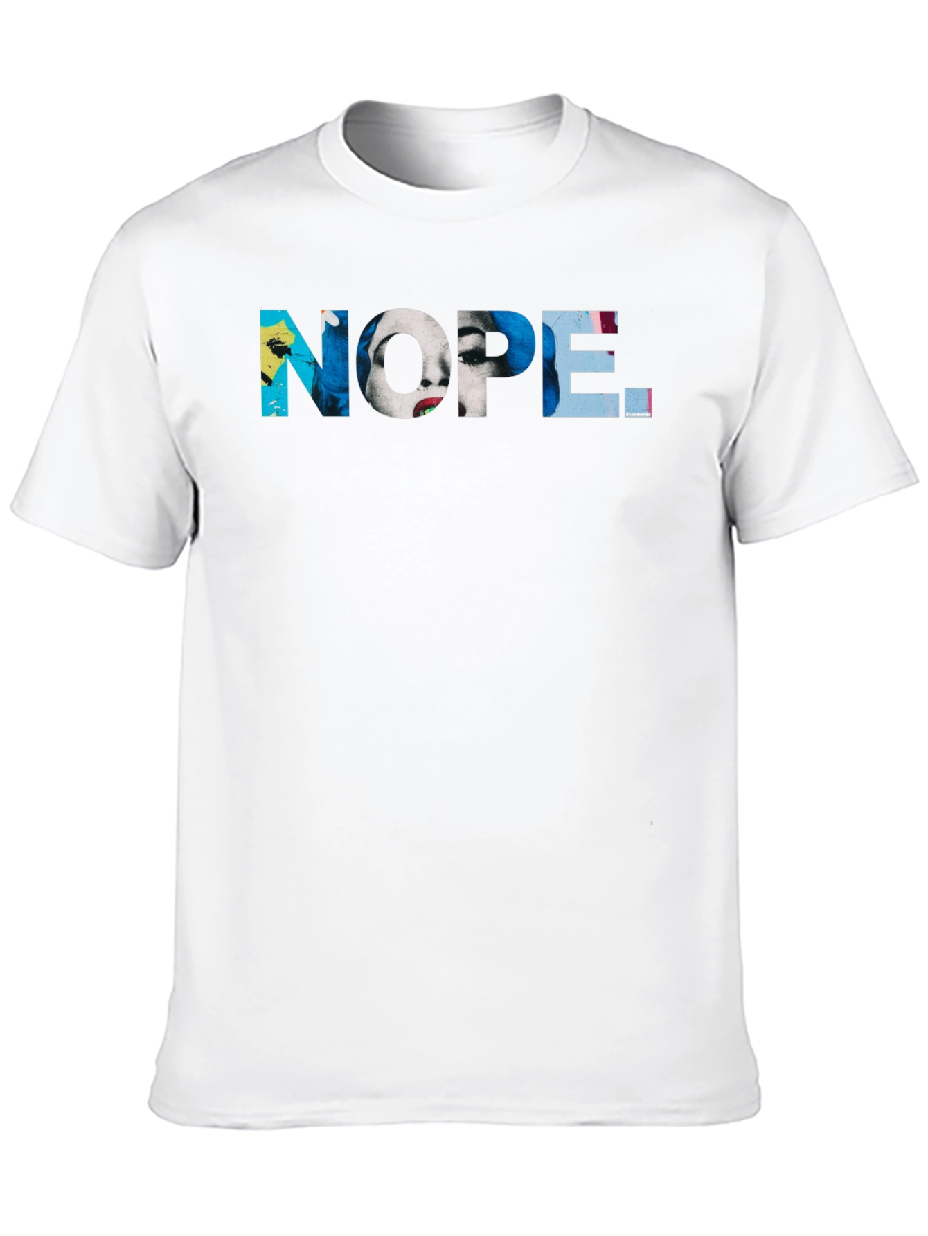 Black Nope T-Shirt - Graphic Print Novelty Tee view 10