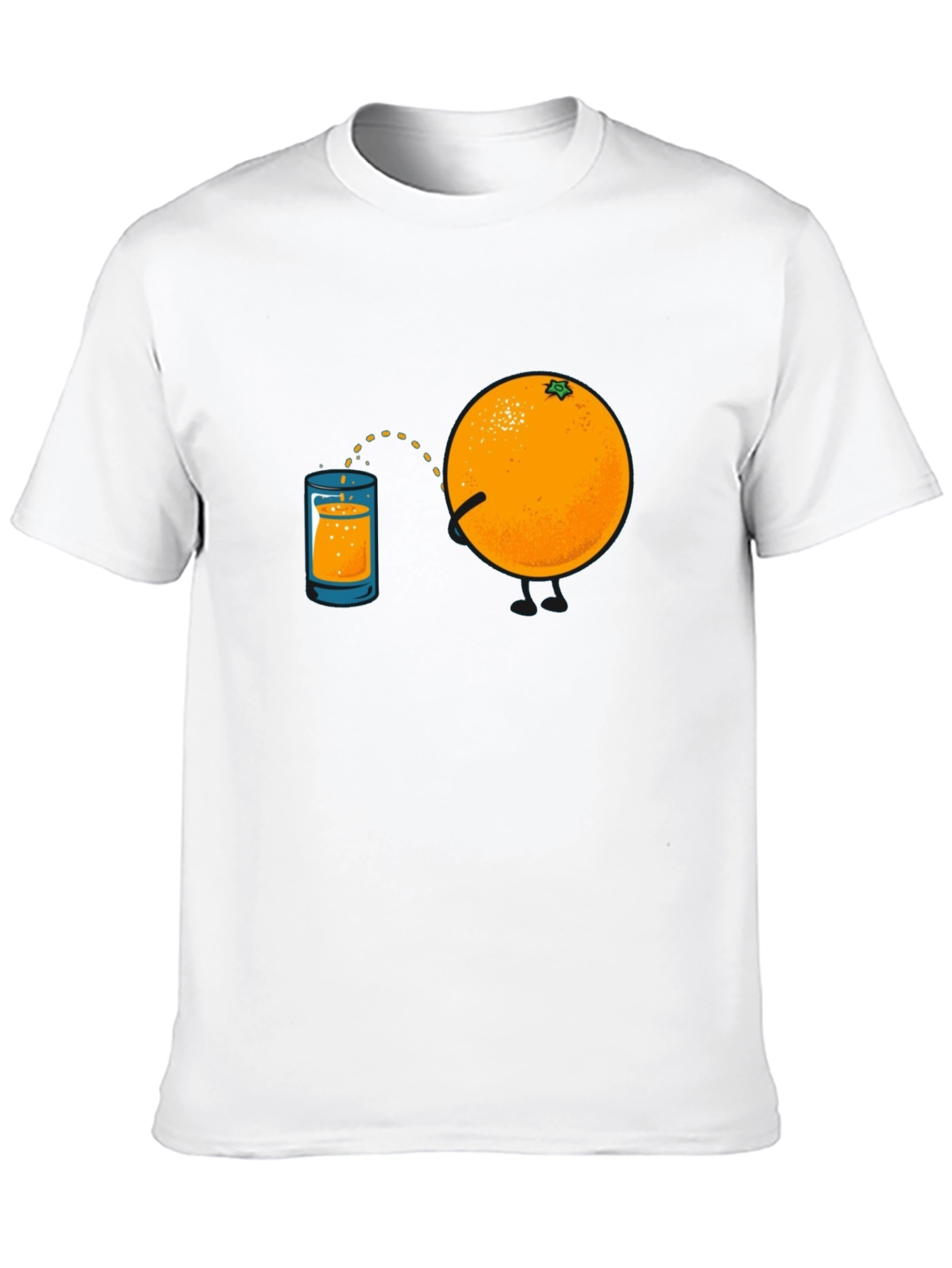 Black Funny Orange Juice Graphic Tee view 10