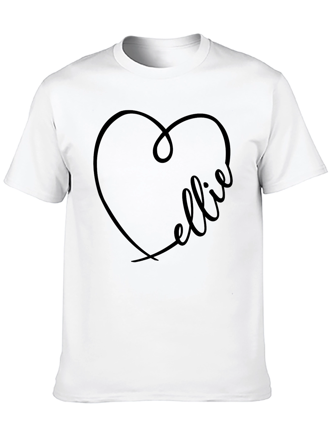 Black Ellie Heart Graphic Tee - Trendy Black T-Shirt view 10
