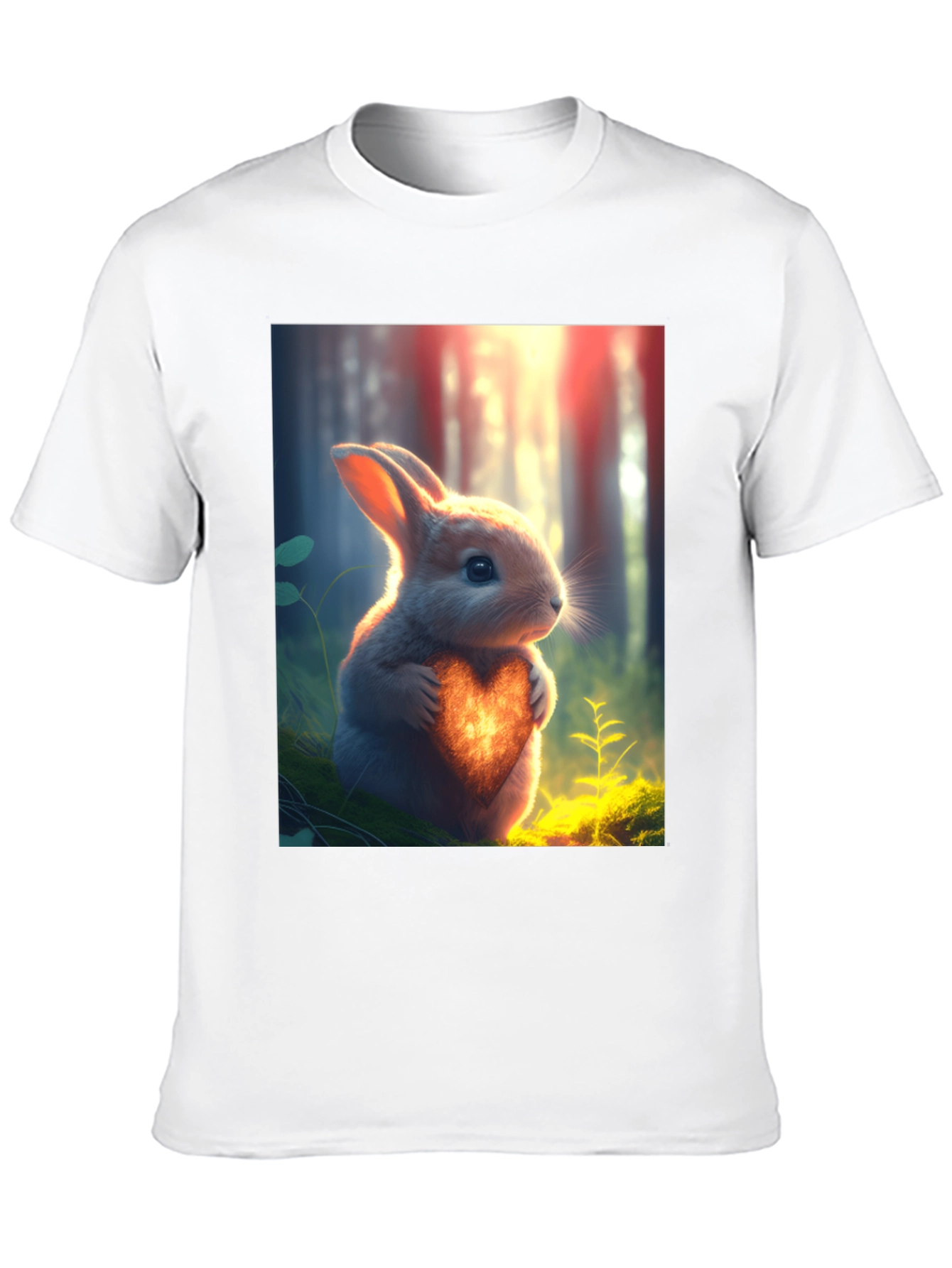 Black Heartfelt Bunny Graphic Tee - Soft Black Cotton view 10