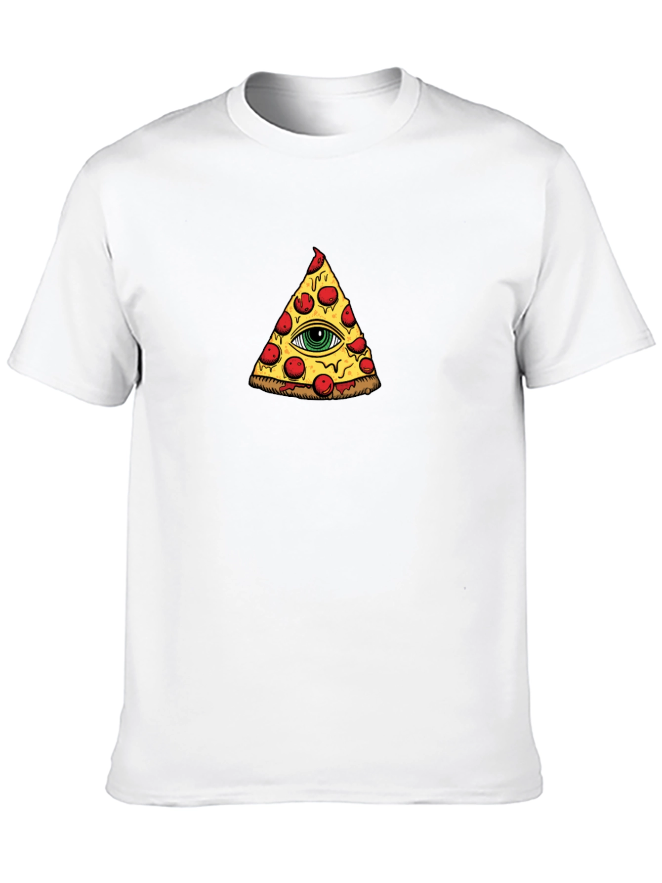 Black Pizza Illuminati T-Shirt - Eye See You! view 10