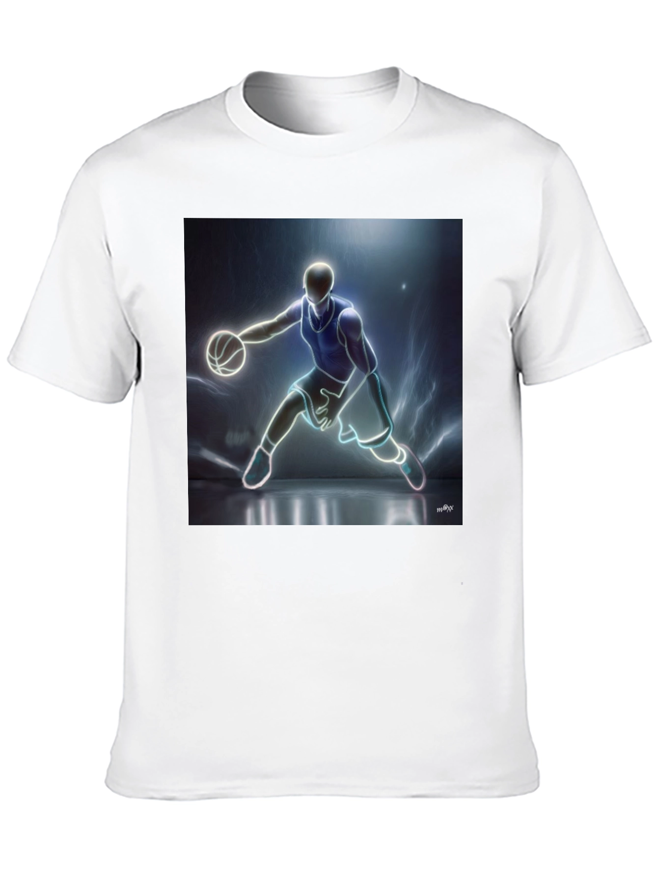 Black Basketball Player Graphic Tee - Black Cotton Blend view 10