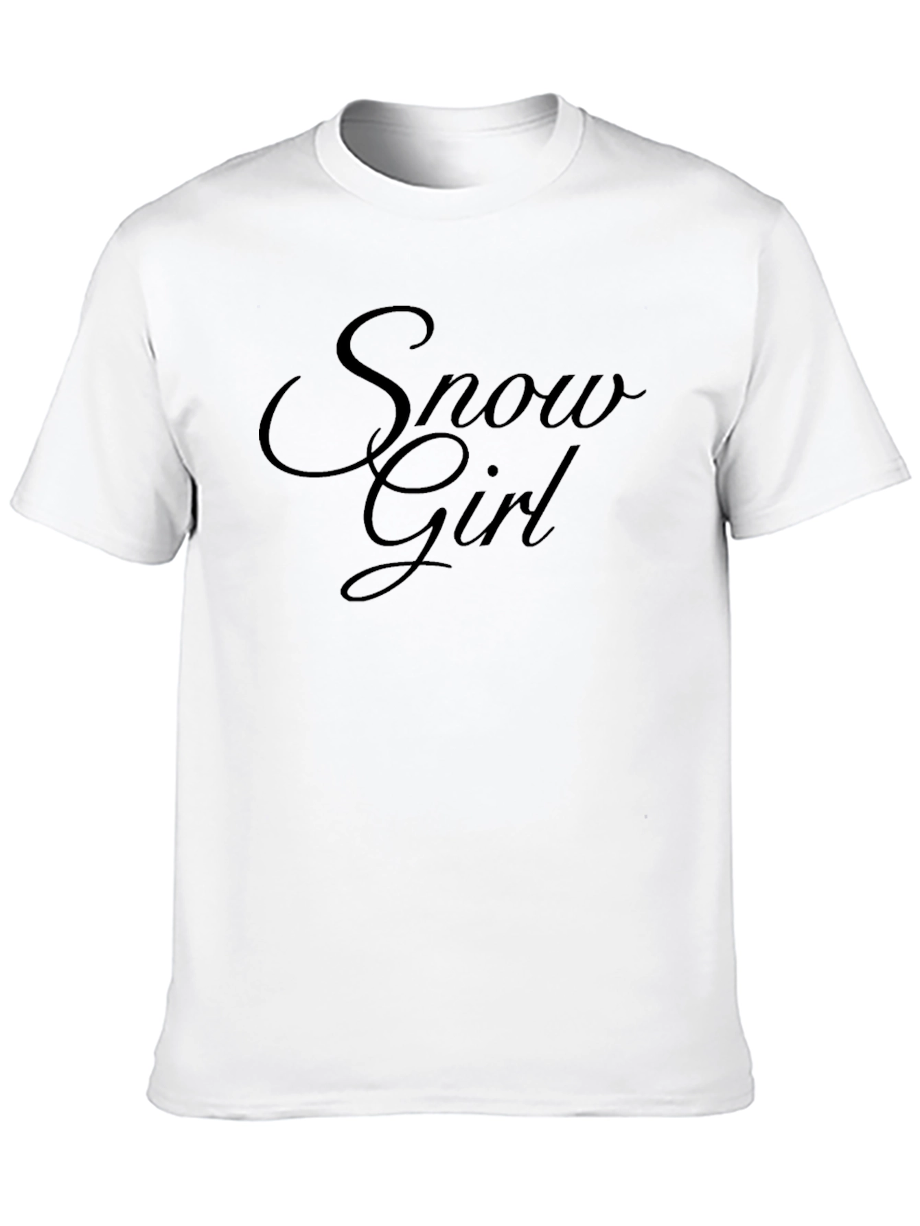 Black Snow Girl Black T-Shirt Stylish Tee view 10