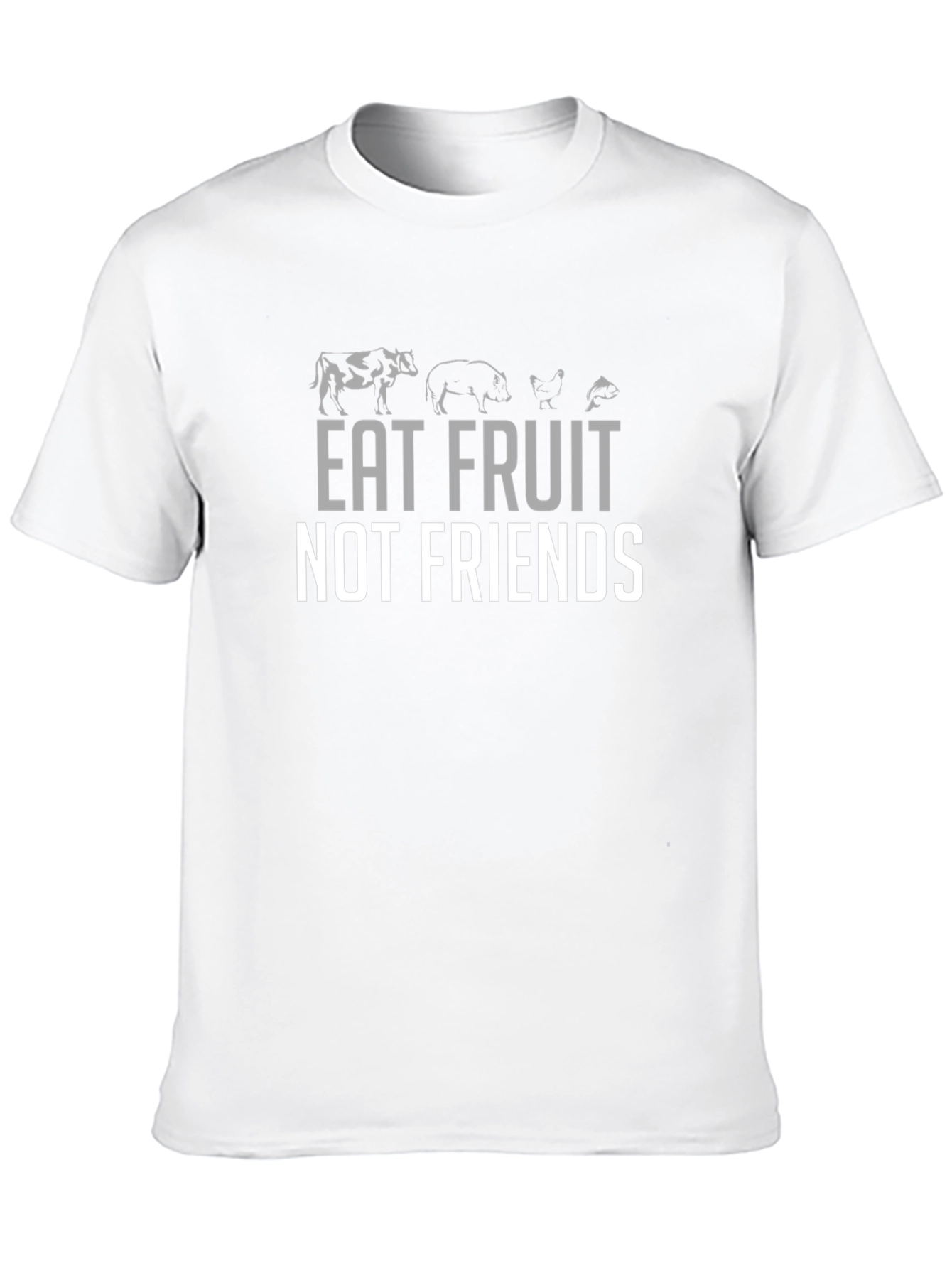Eat Fruit Not Friends Vegan T-Shirt - 10
