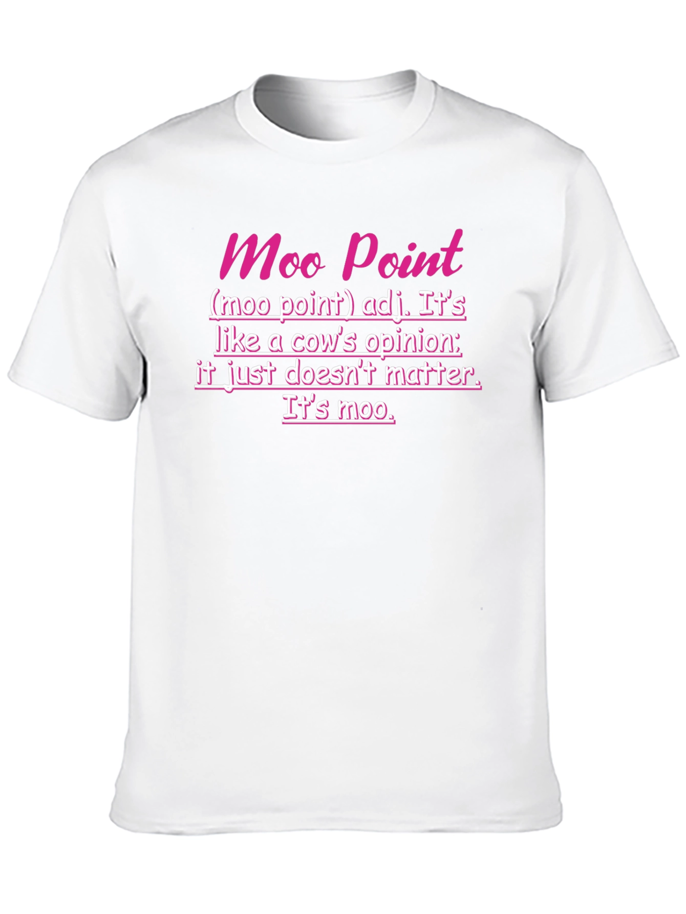 Black Moo Point Funny Graphic T-Shirt view 10