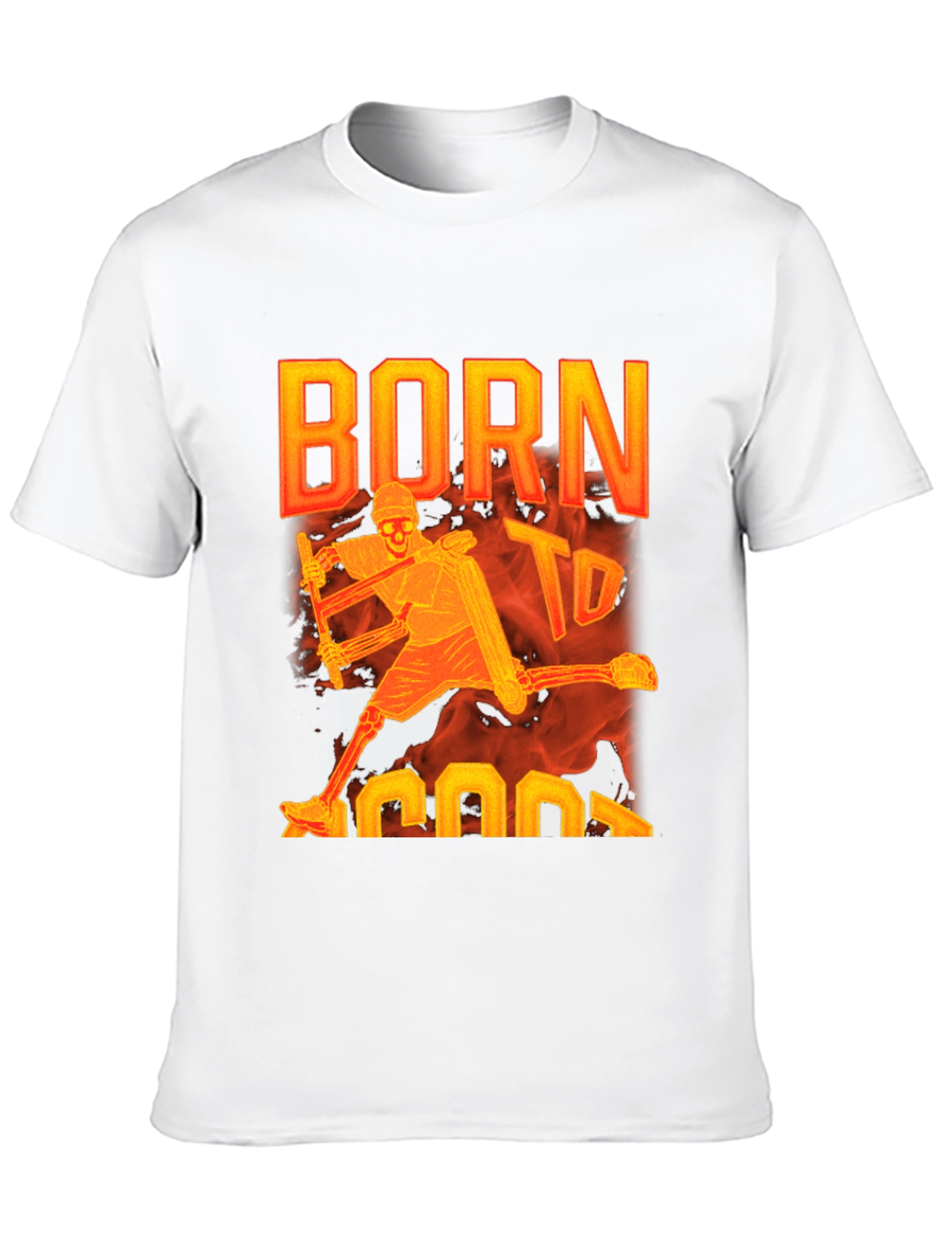 Black Born to Score Hockey Skeleton Graphic Tee view 10