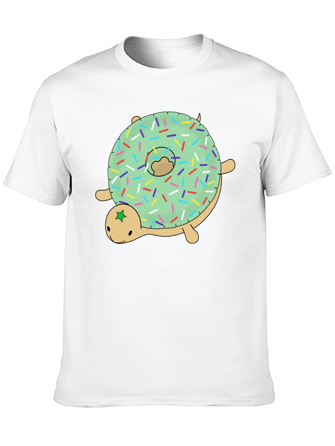 Black Donut Turtle Graphic Tee - Fun Novelty Shirt view 10