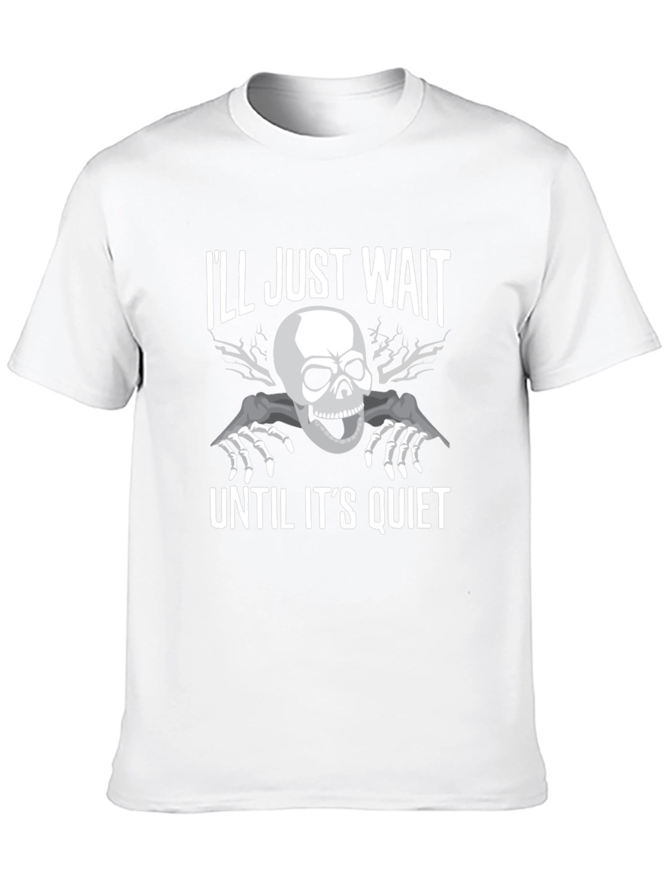 Black I'll Just Wait T-Shirt view 10