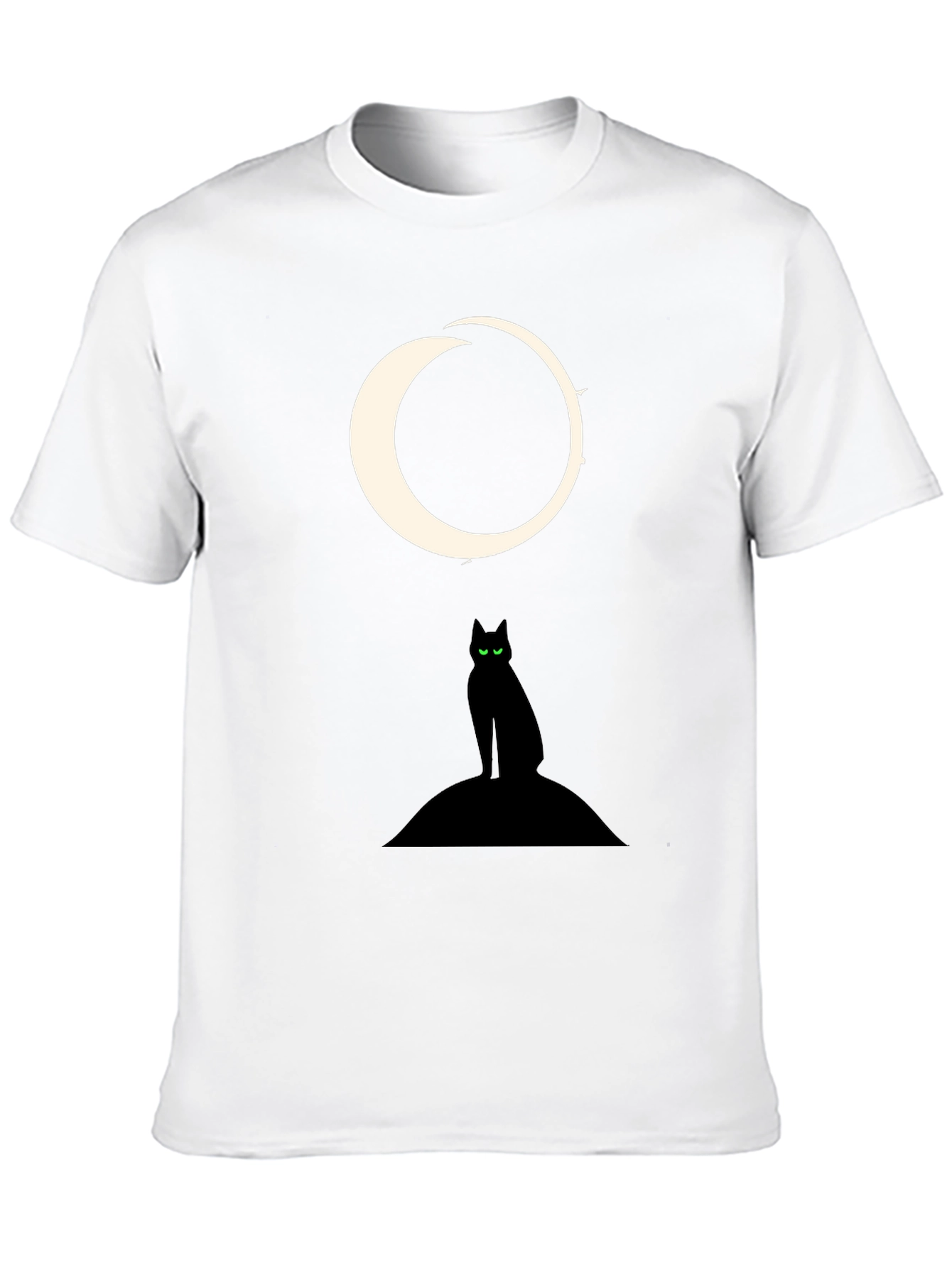 Black Black Cat Moon Graphic Tee view 10