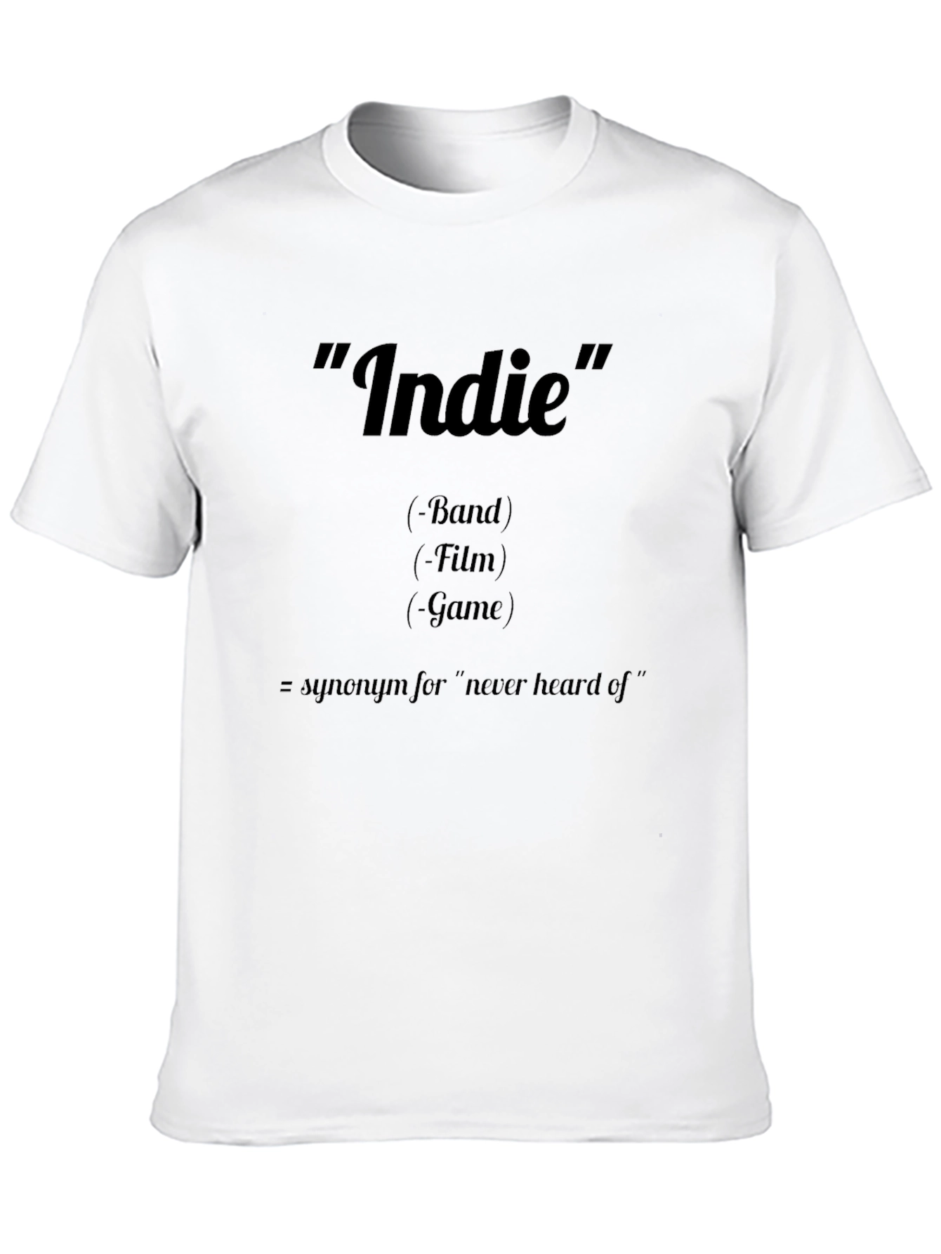Black Indie Definition T-Shirt: Band, Film, Game Tee view 10