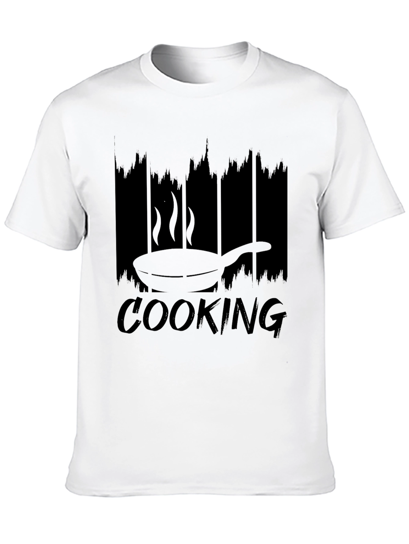 Black Cooking Frying Pan Graphic T-Shirt view 10