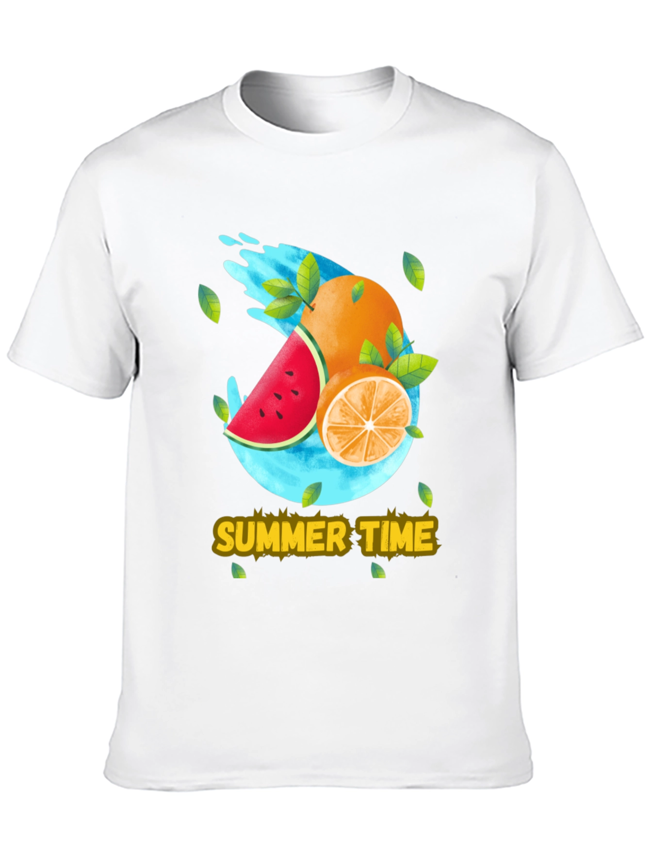 Black Summer Time Fruit T-Shirt view 10