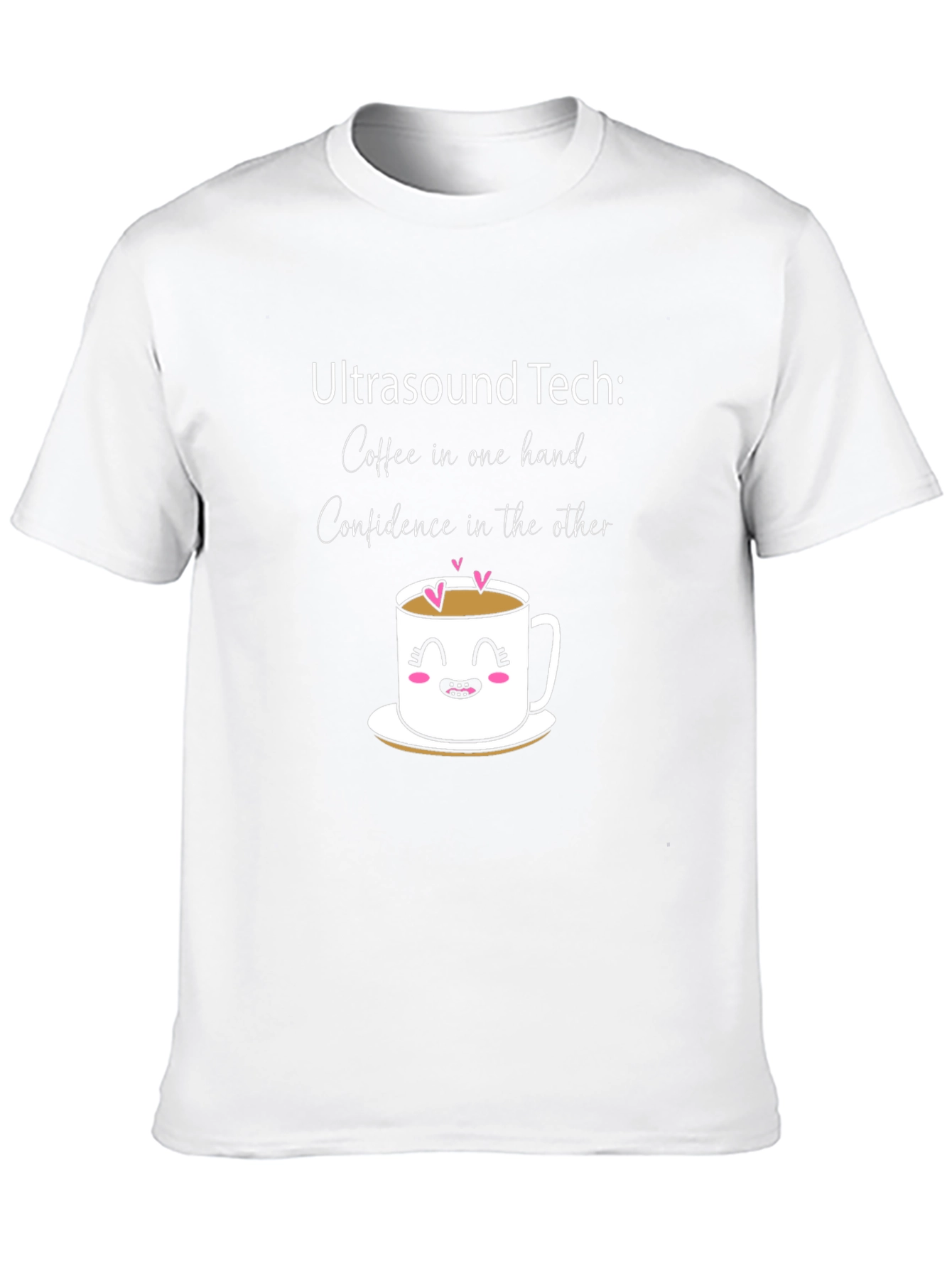 Black Ultrasound Tech Coffee & Confidence T-Shirt view 10
