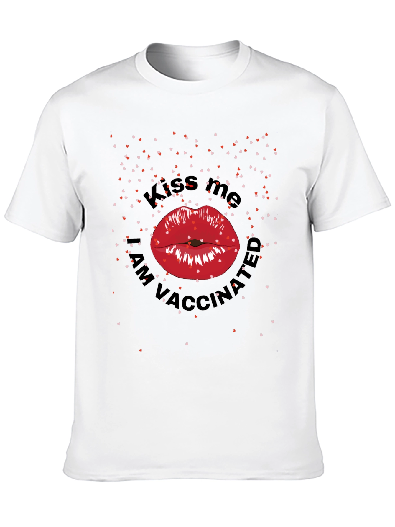Black Kiss Me I'm Vaccinated T-Shirt view 10