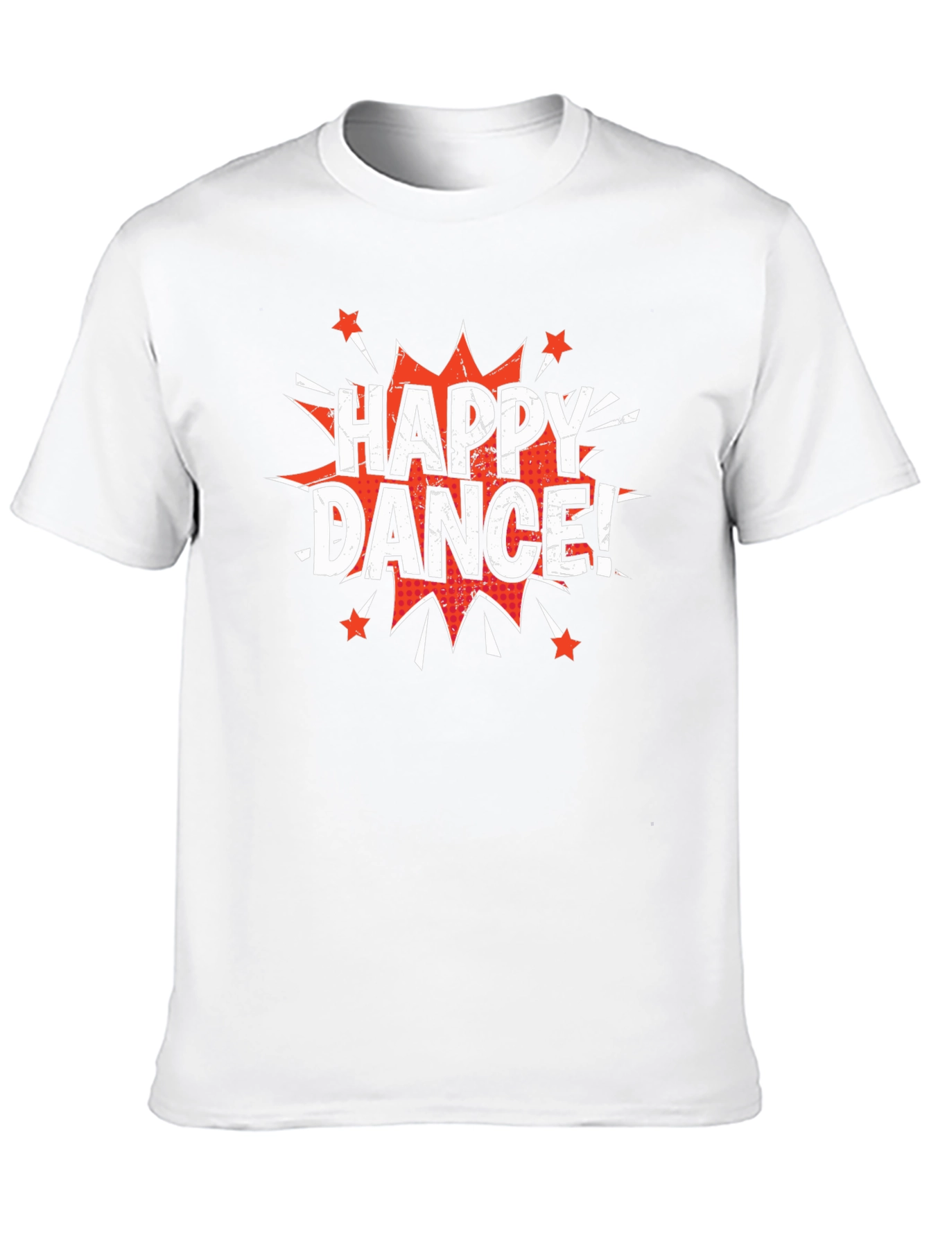 Black Happy Dance! Graphic Print Crew Neck T-Shirt view 10