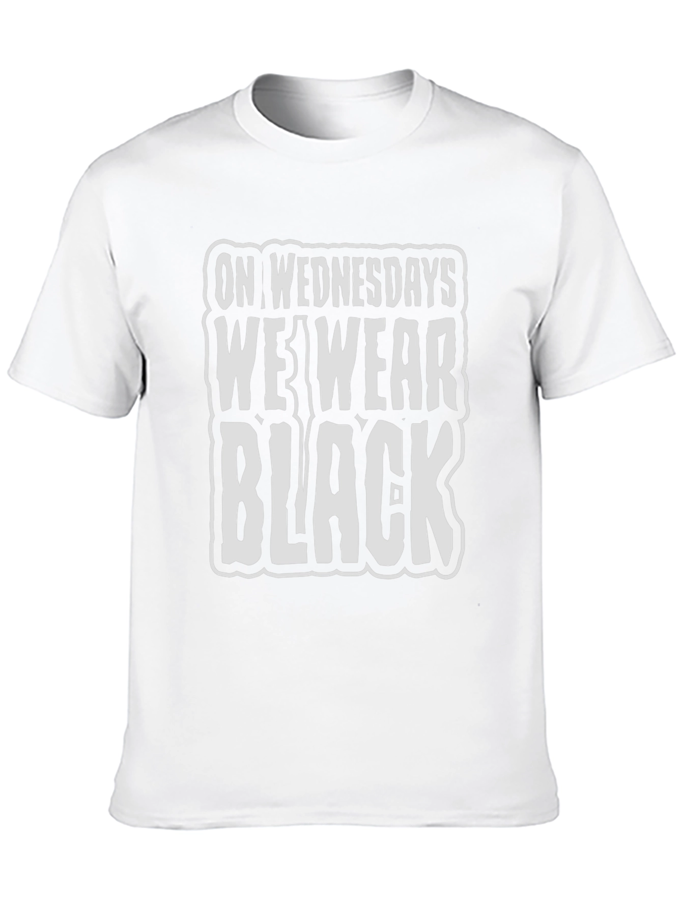 Black On Wednesdays We Wear Black T-Shirt view 10