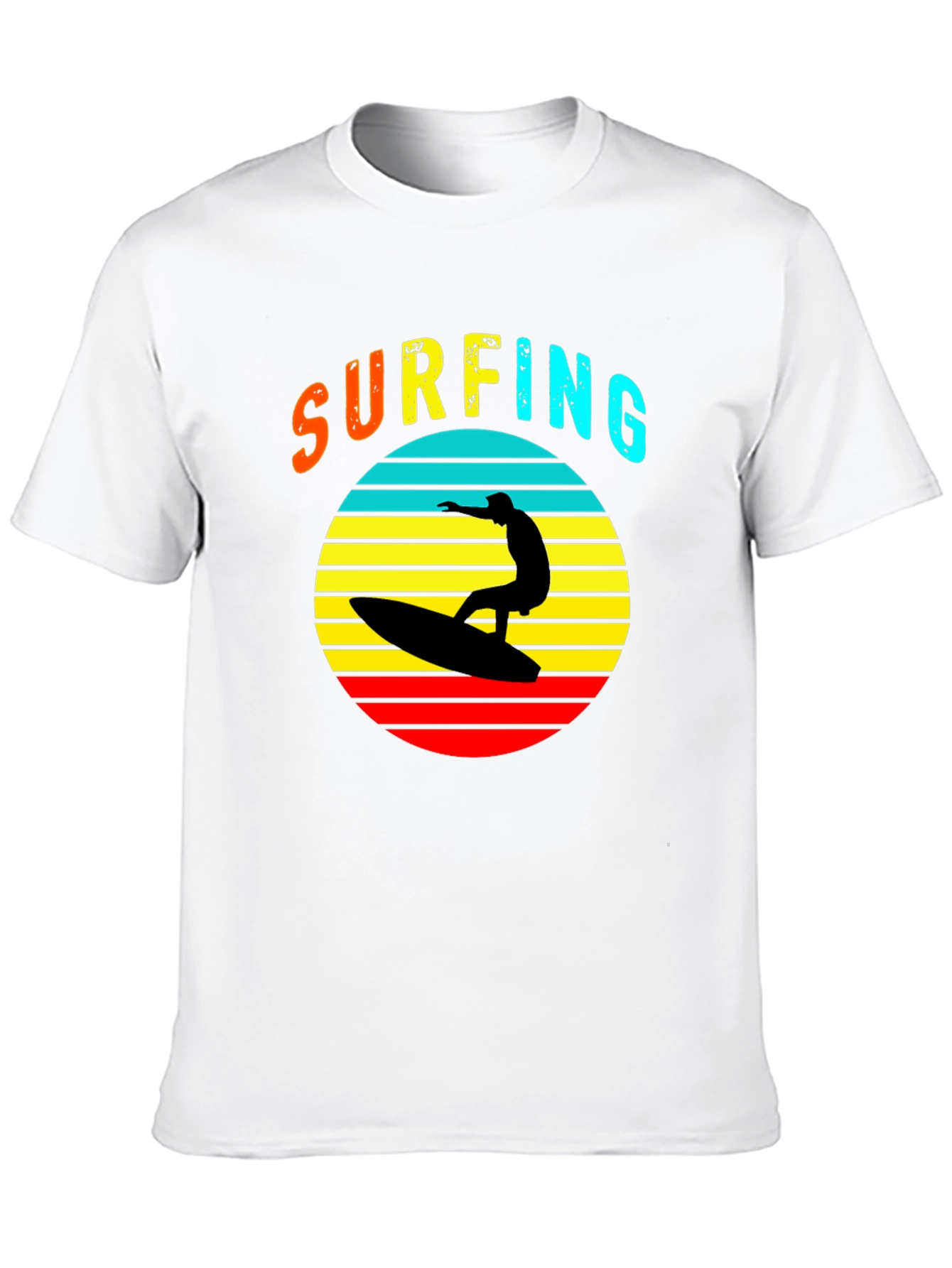 Black Retro Surfing T-Shirt - Vintage Style Tee view 10