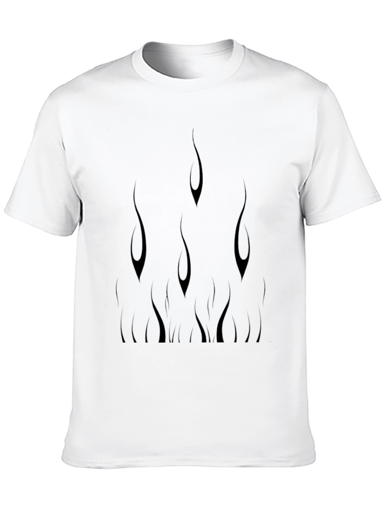 Black Men's Black Flame Graphic Tee view 10