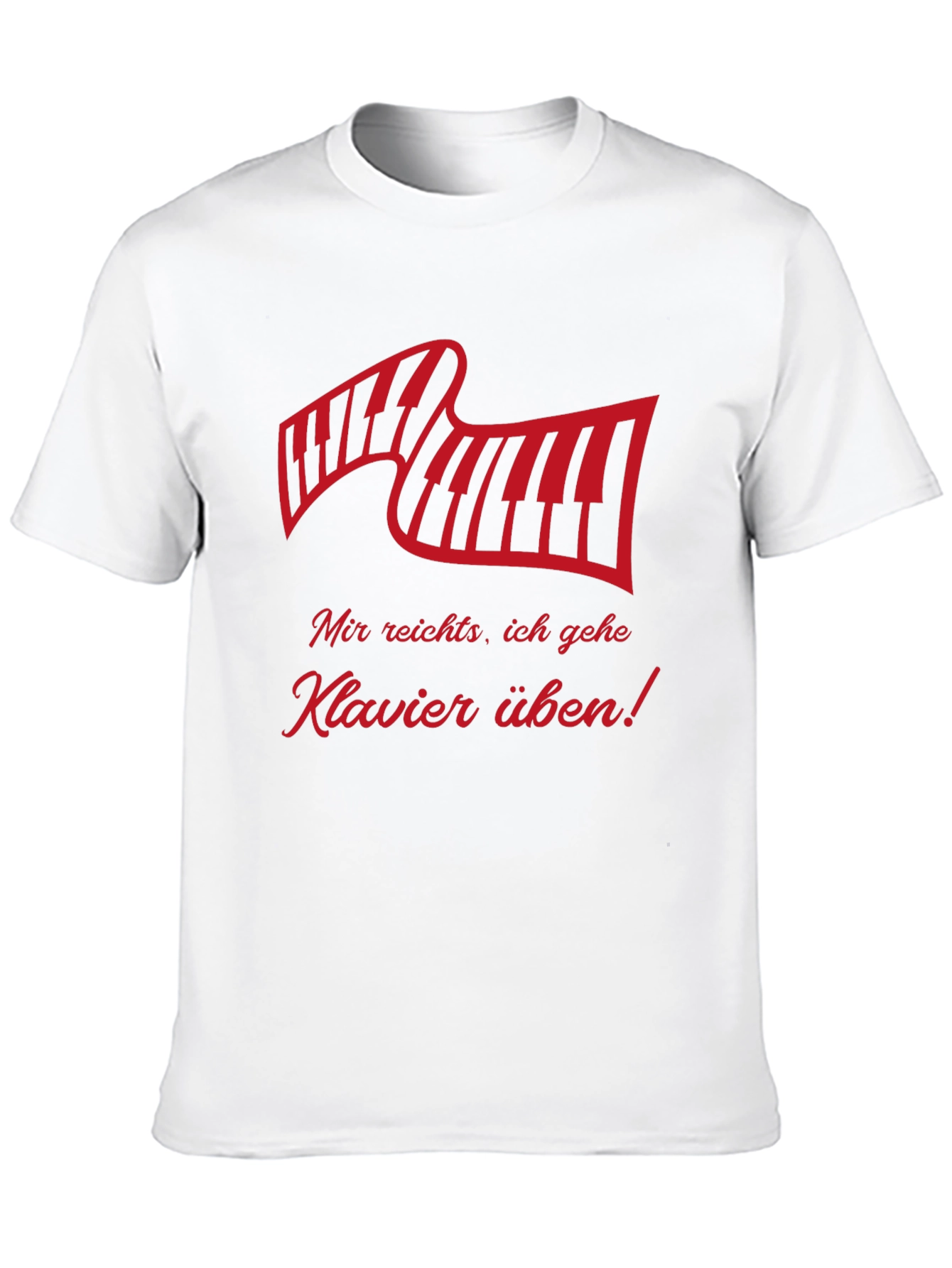 Black Piano Keys Graphic T-Shirt - 'Mir reichts, ich gehe Klavier uben!' view 10