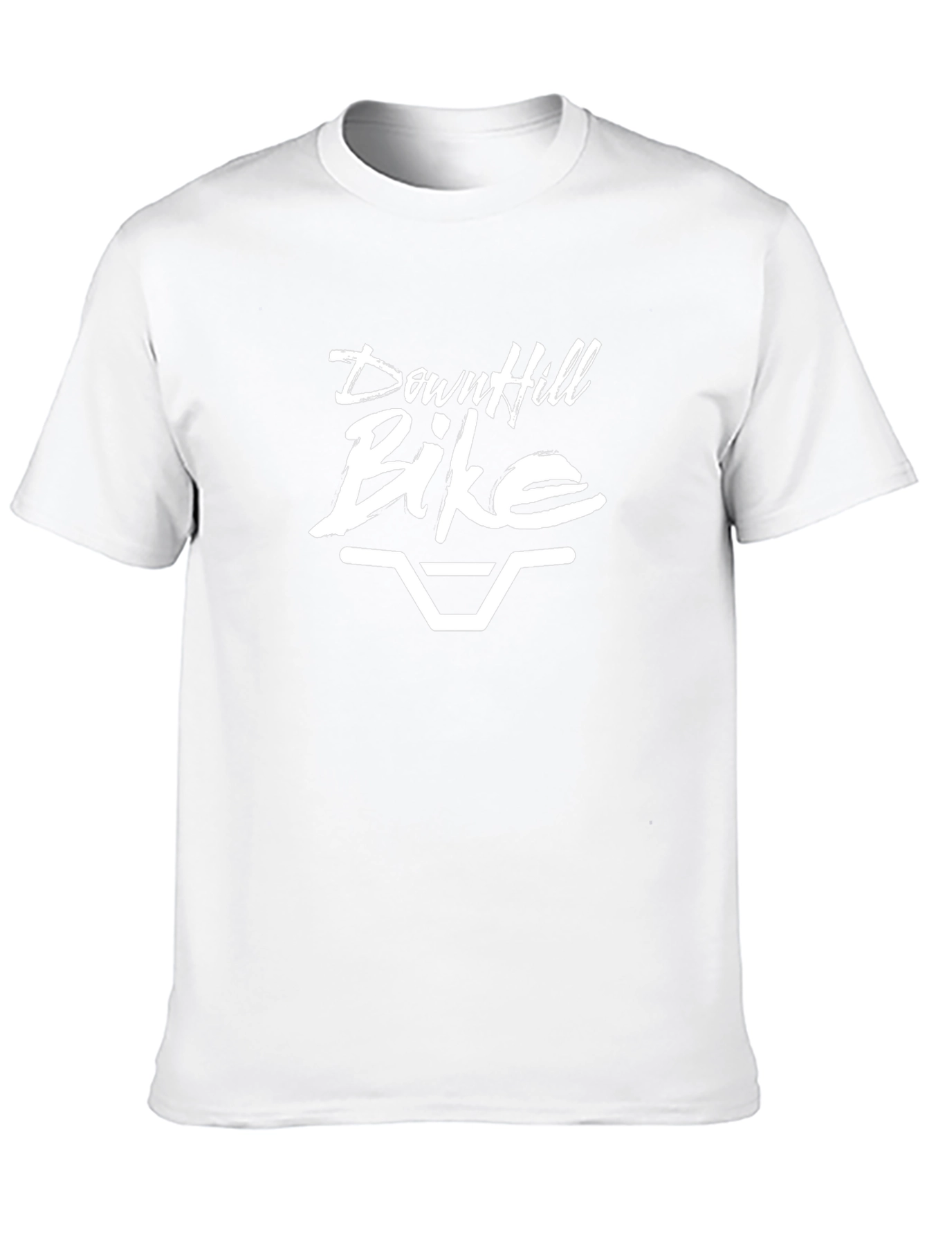 Black Downhill Bike Graphic Tee - Black Cotton T-Shirt view 10
