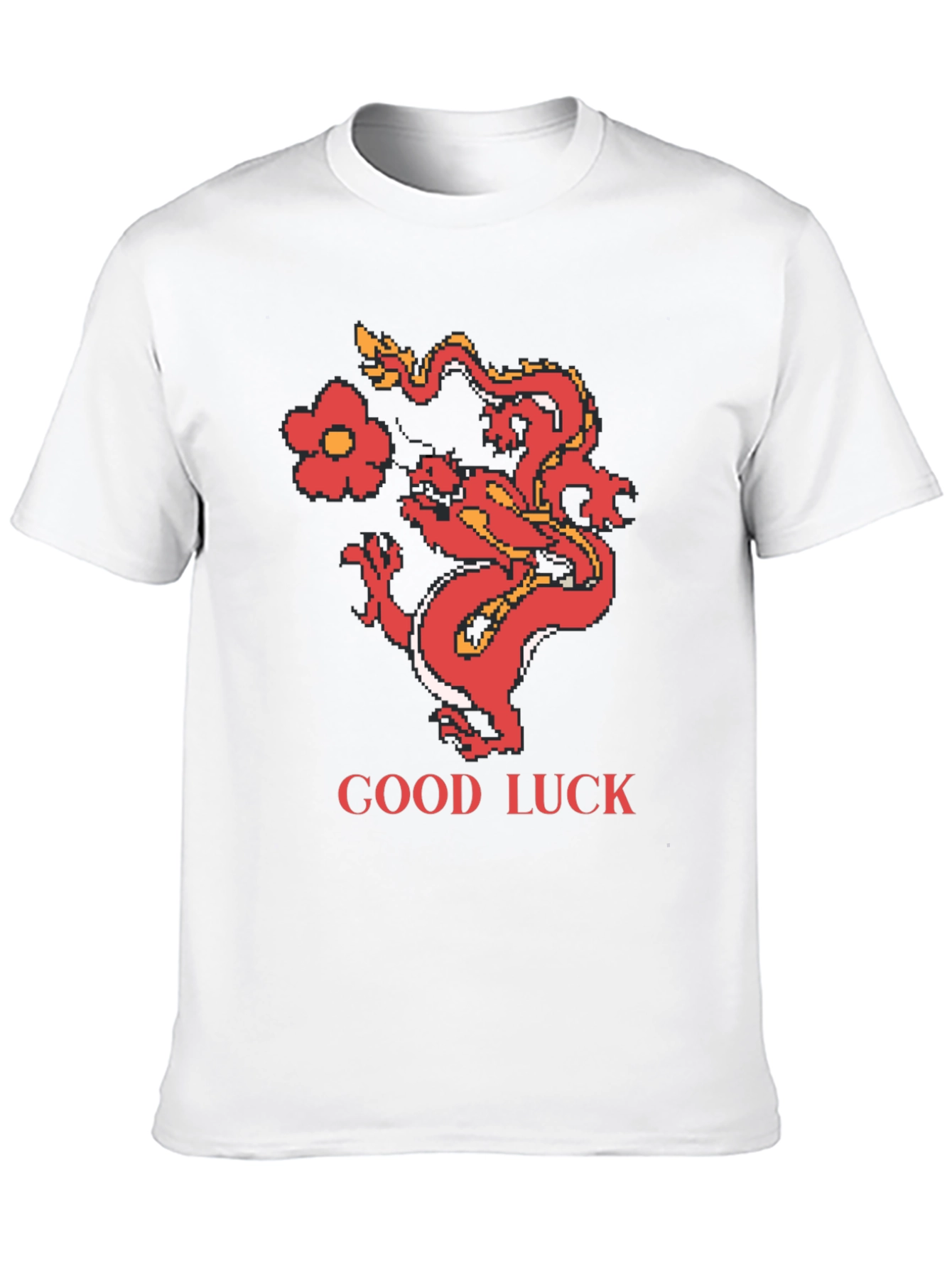Black Good Luck Dragon Graphic Tee - Retro Style view 10