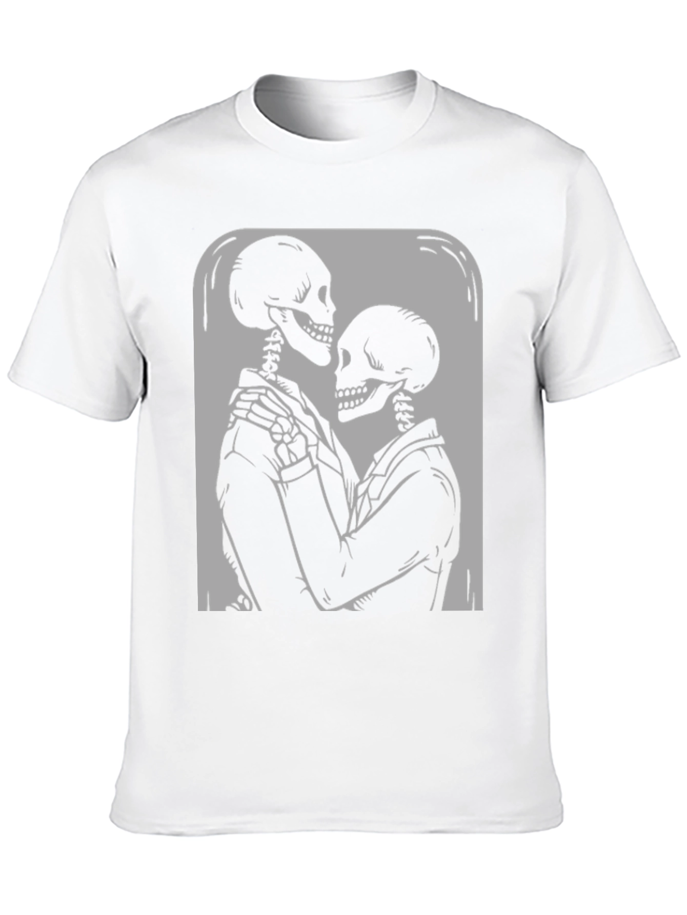 Black Skeleton Couple Graphic Tee - Embrace the Afterlife! view 10