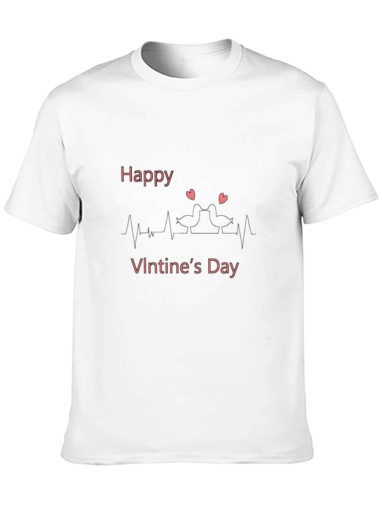 Black Happy Valentine's Day Graphic Tee - Black view 10