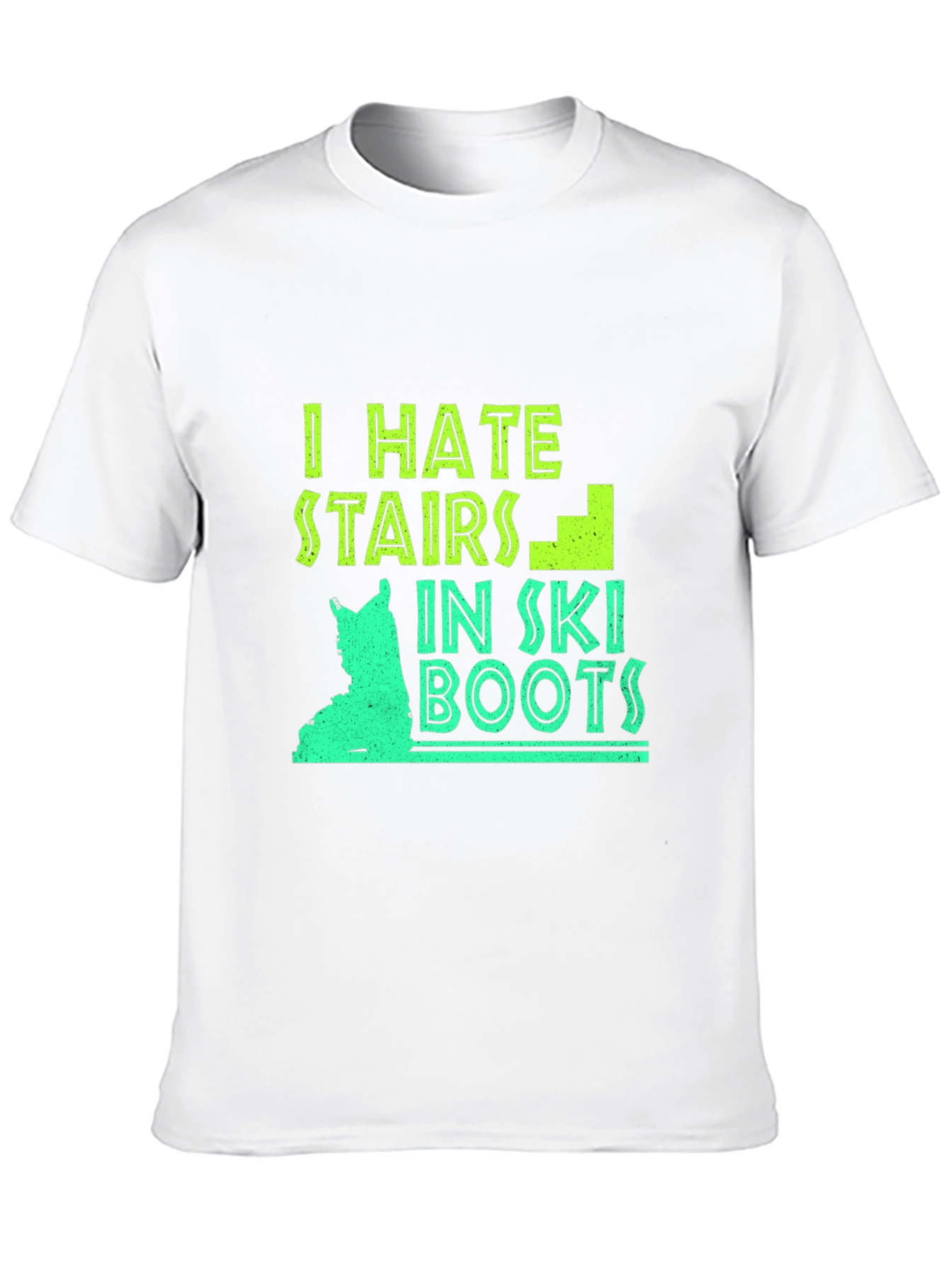 Black I Hate Stairs in Ski Boots Graphic Tee view 10