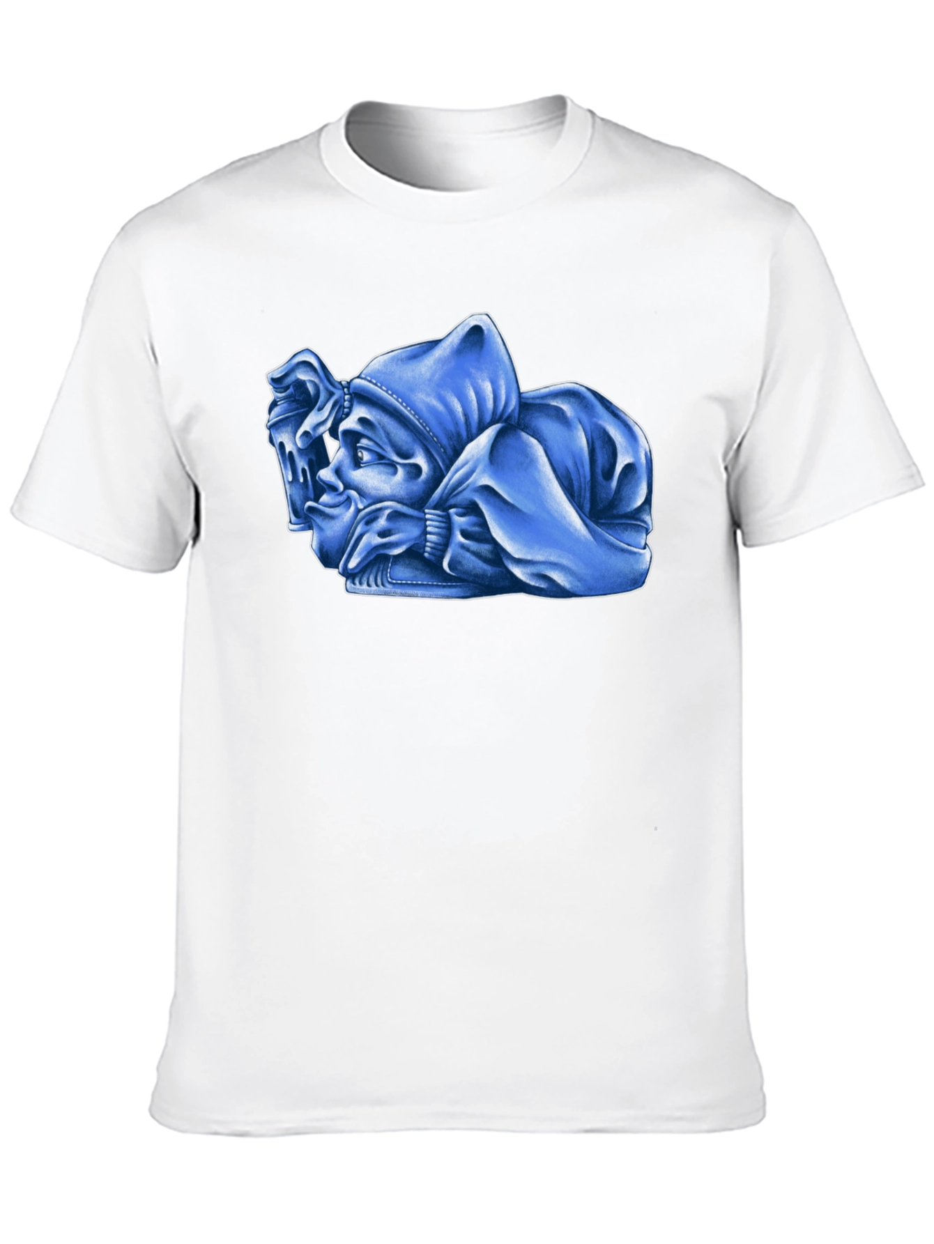 Black Blue Cartoon Character Graphic Black T-Shirt view 10