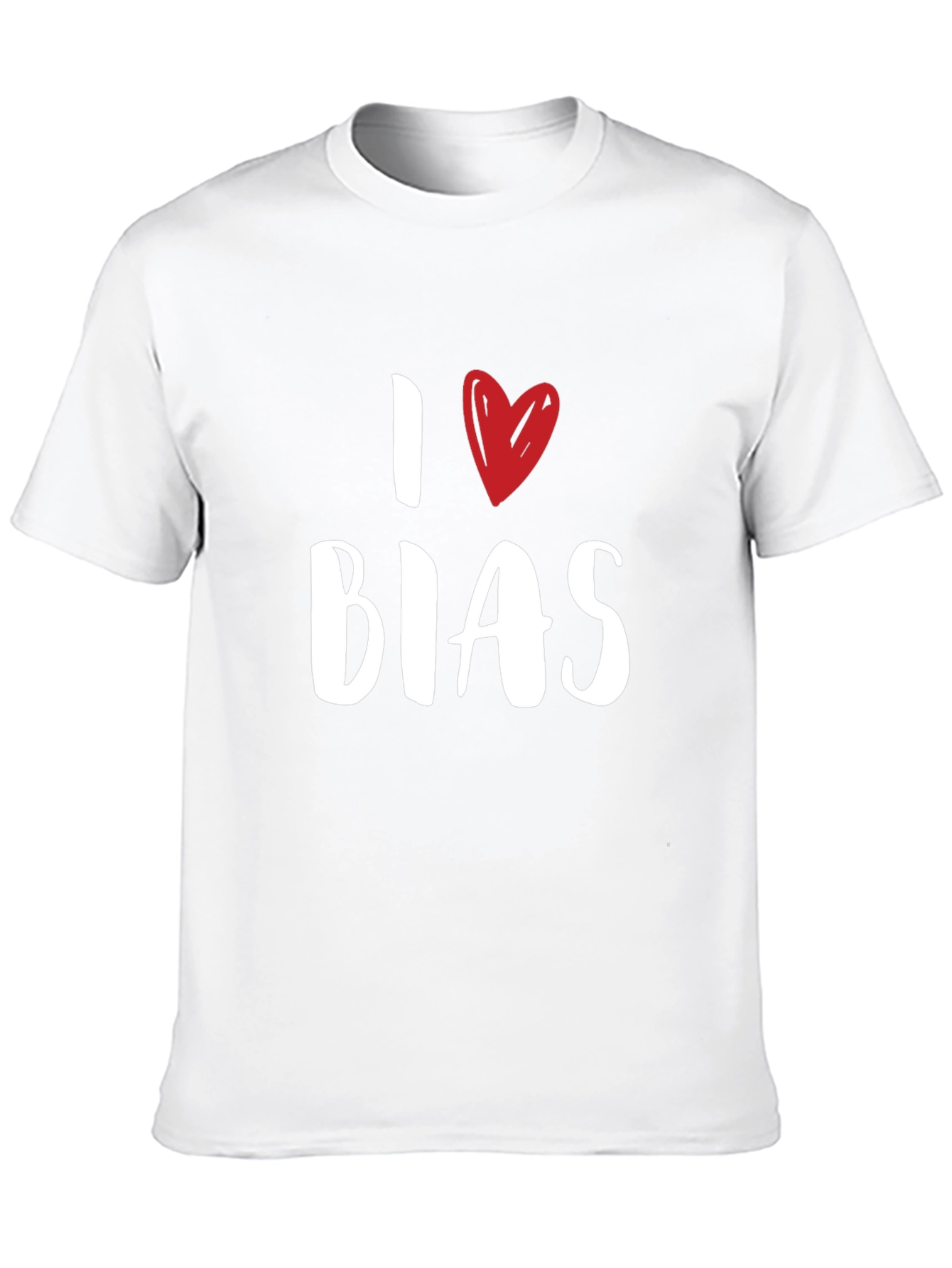 Black I Heart Bias Graphic Tee - Trendy Casual Top view 10