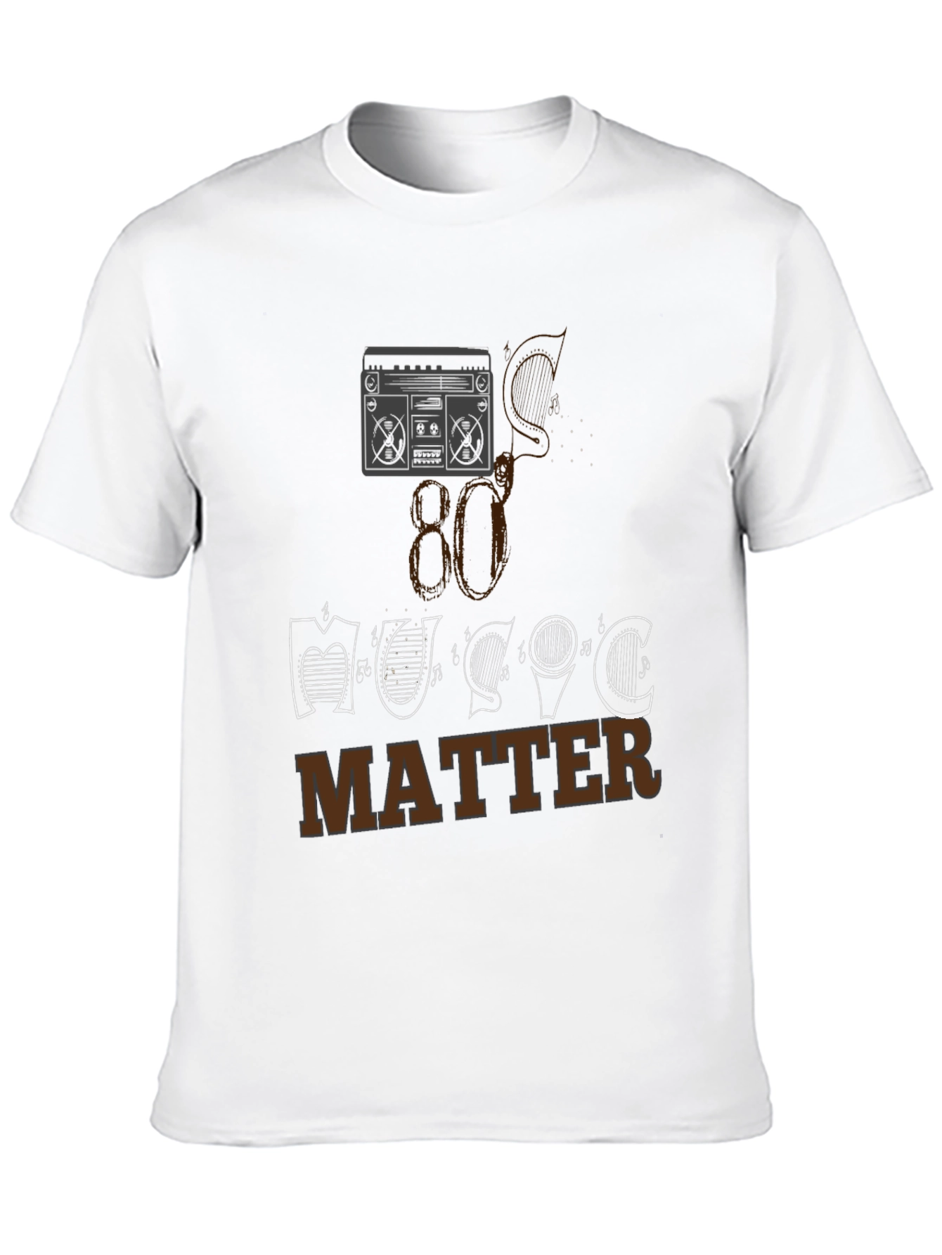 Black 80's Music Matters Graphic Tee view 10